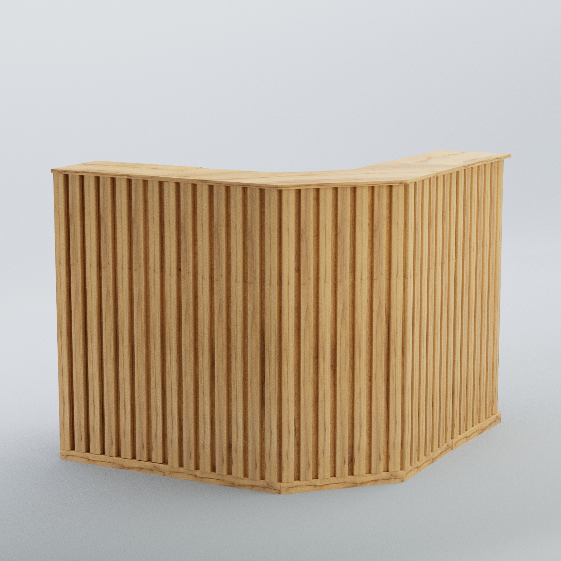 Ресепшен Г-образный серии ПРИЛИВ №4 Дуб Золотистый