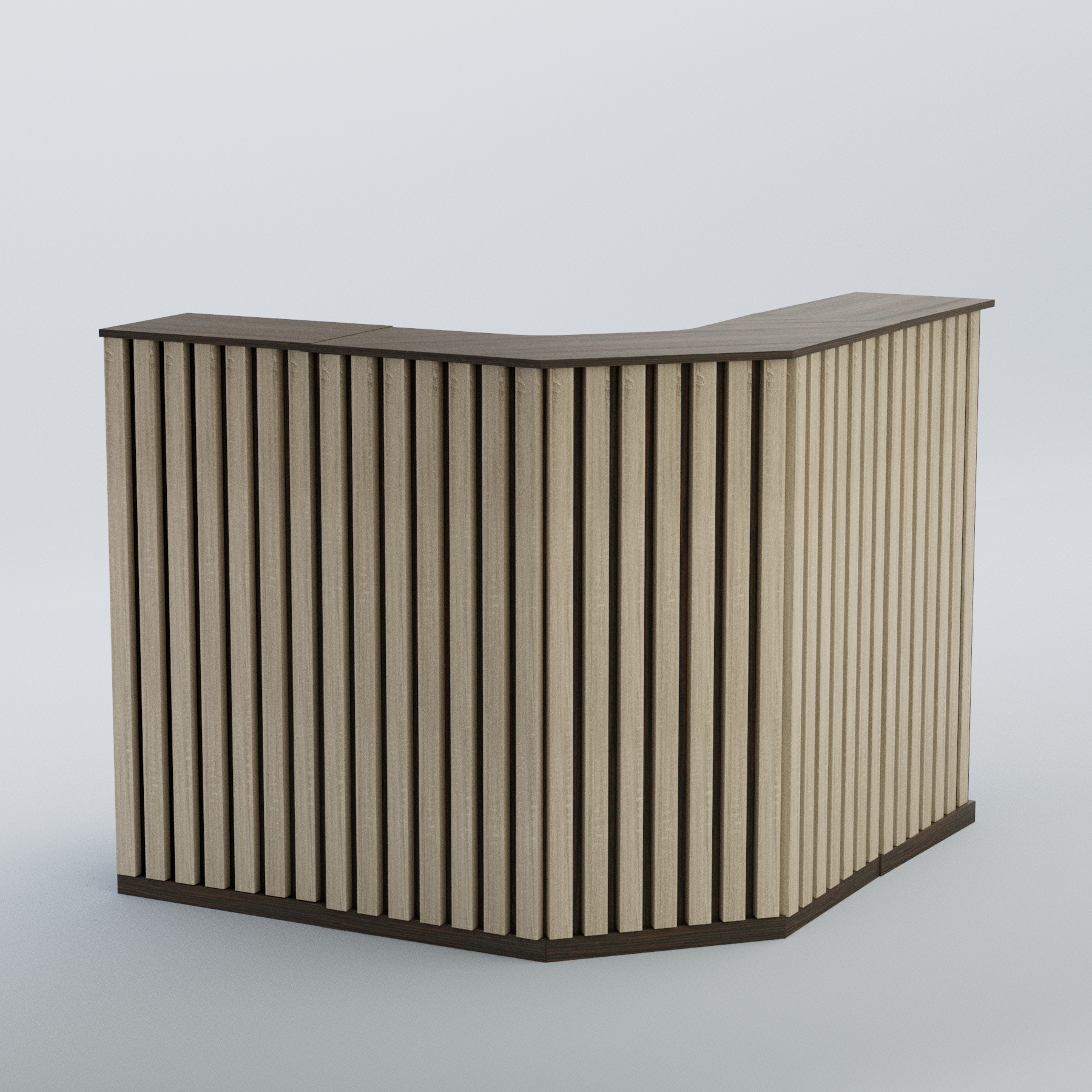 Ресепшен Г-образный серии ПРИЛИВ №4 Дуб Венге + Дуб Сонома