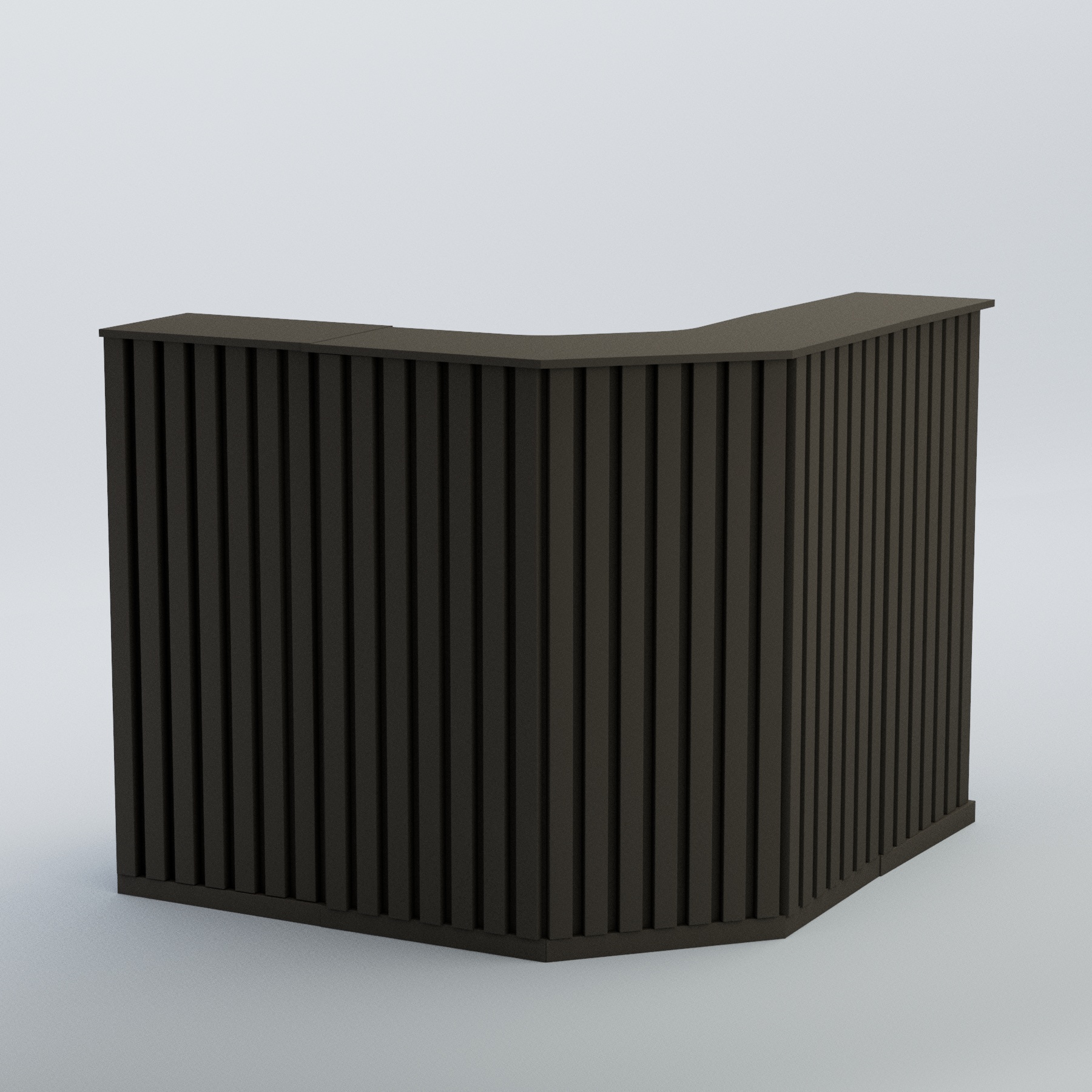 Ресепшен Г-образный серии ПРИЛИВ №4 Черный