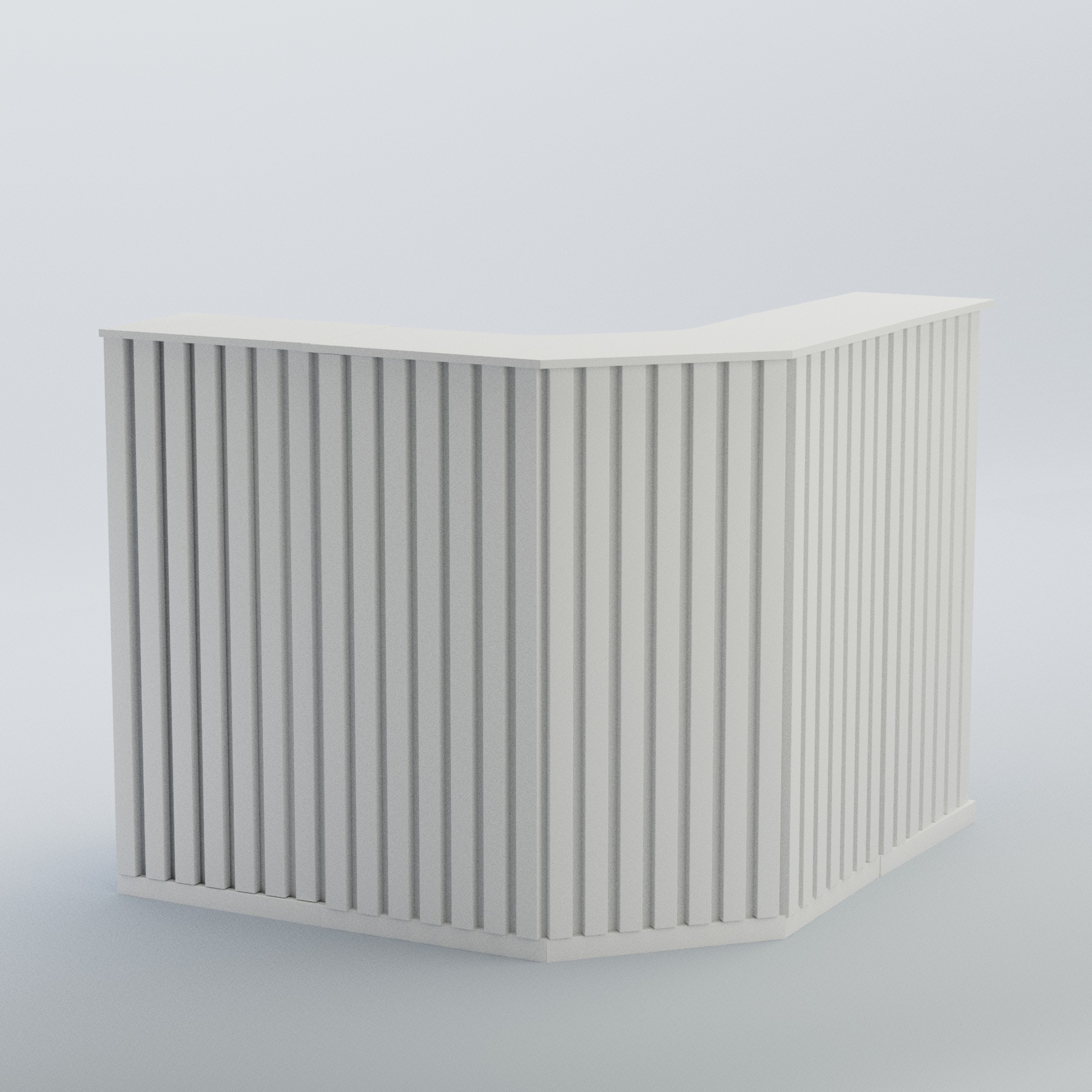 Ресепшен Г-образный серии ПРИЛИВ №4 Белый