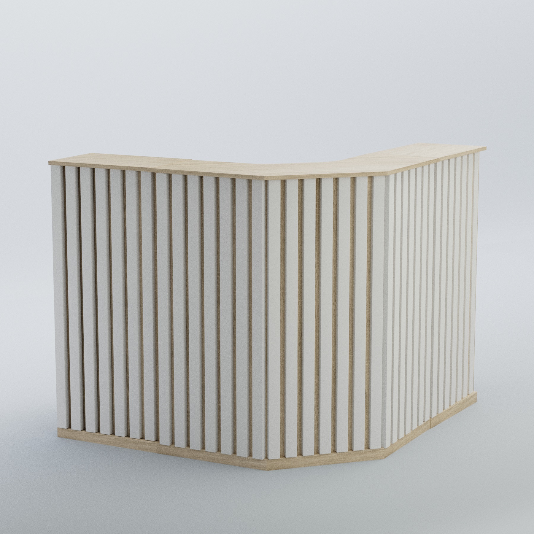 Ресепшен Г-образный серии ПРИЛИВ №4 Дуб Сонома + Белый