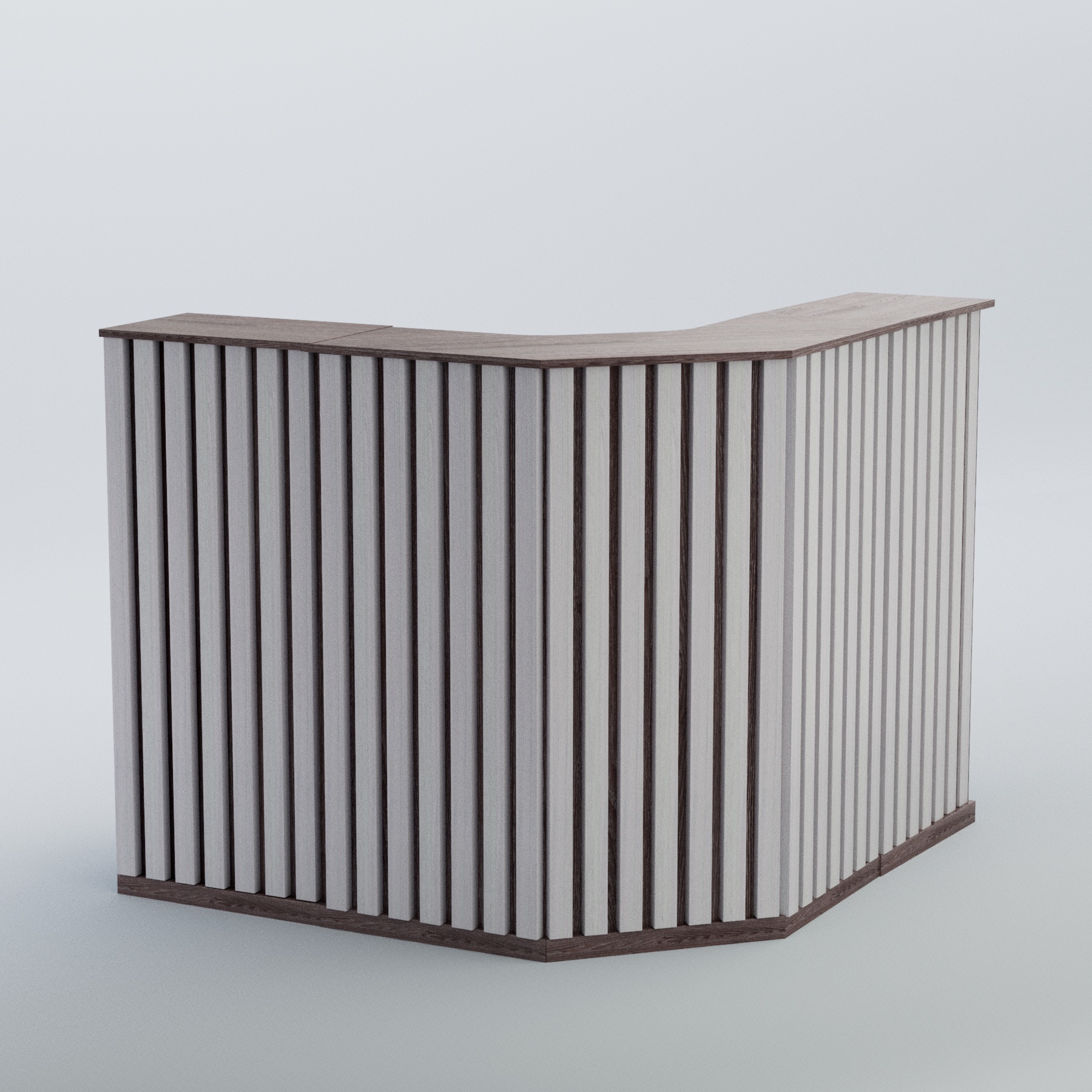 Ресепшен Г-образный серии ПРИЛИВ №4 Ясень Анкор темный + Ясень Анкор светлый