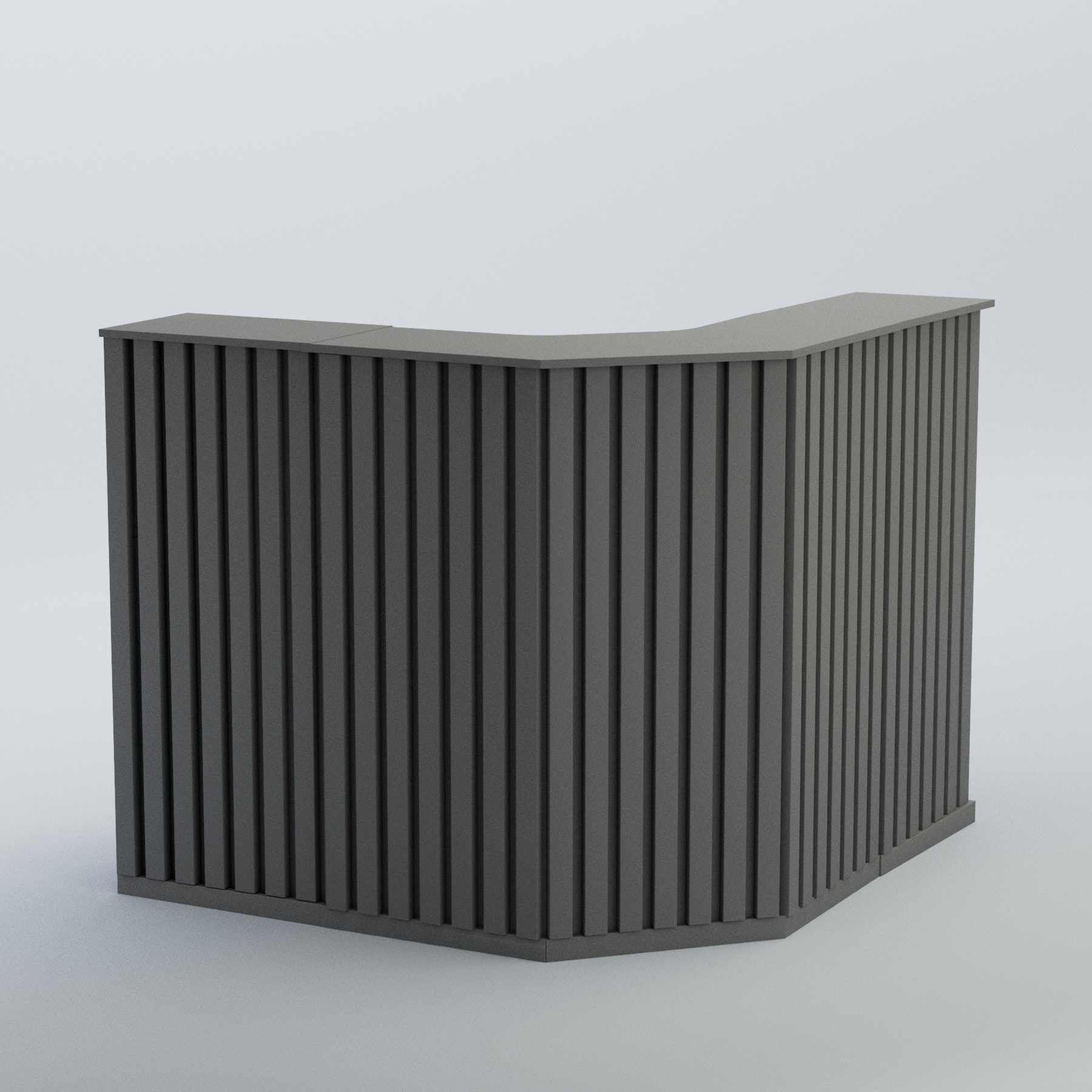 Ресепшен Г-образный серии ПРИЛИВ №4 Темно-Серый