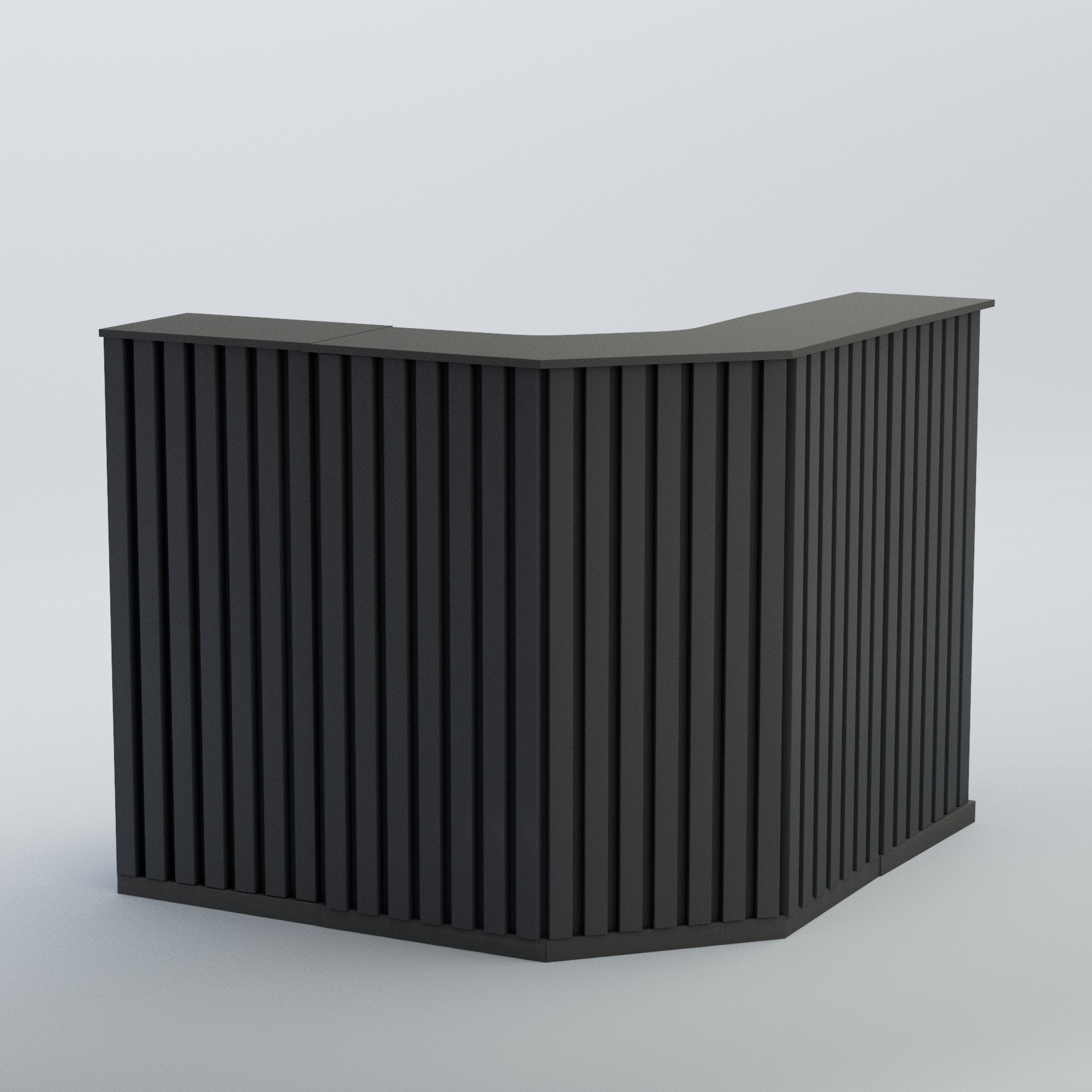 Ресепшен Г-образный серии ПРИЛИВ №4 Антрацит