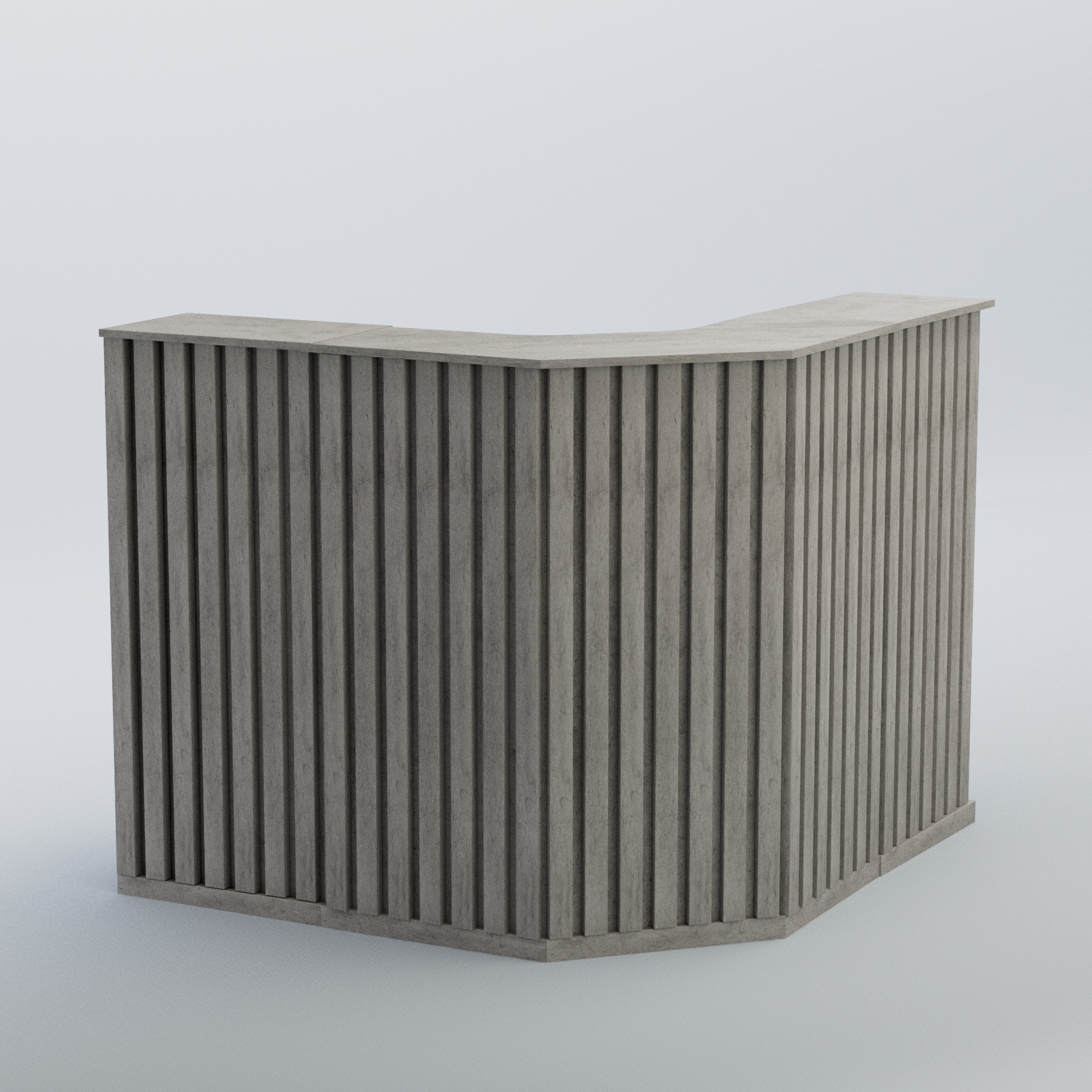 Ресепшен Г-образный серии ПРИЛИВ №4 Бетон Чикаго светло-серый F186 ST9