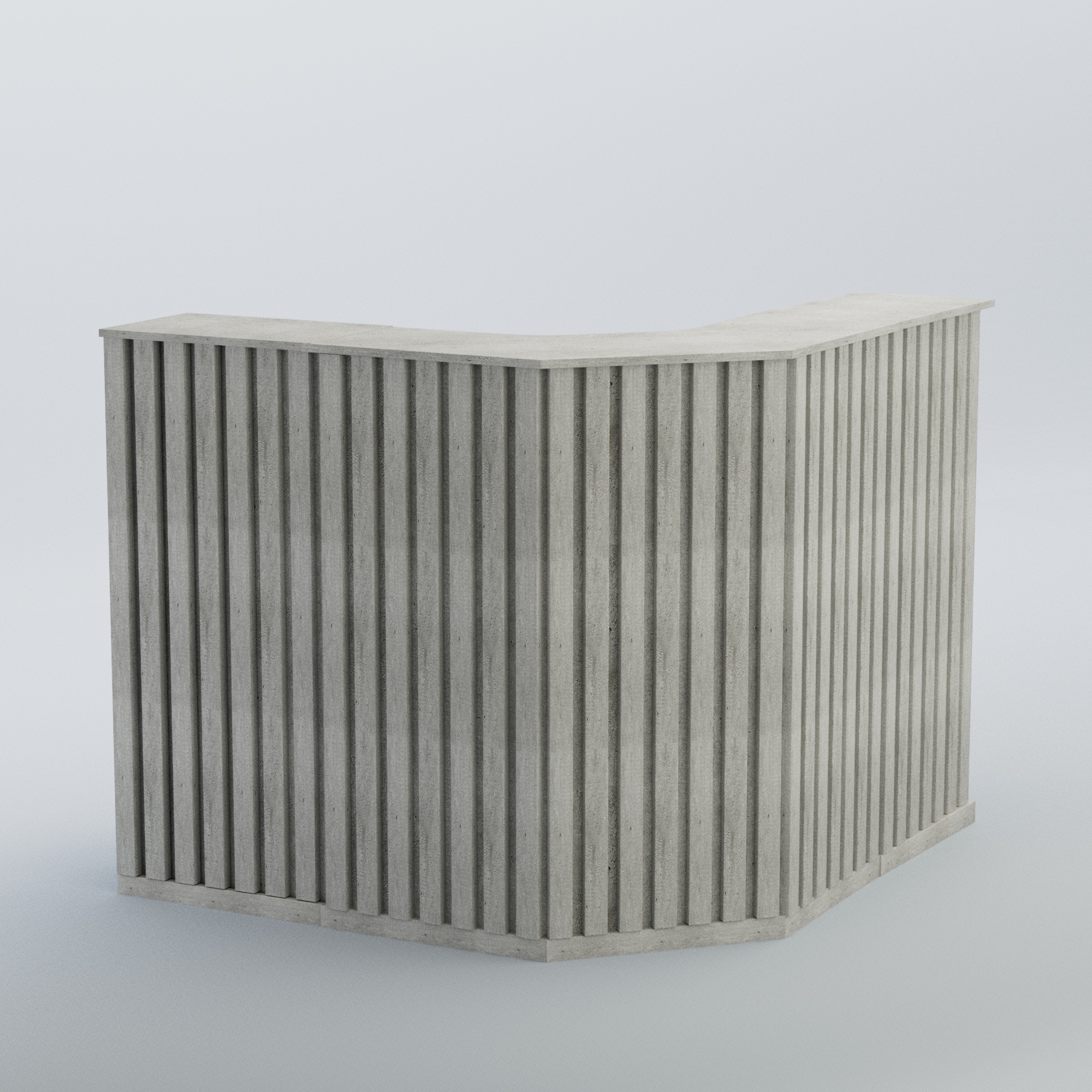 Ресепшен Г-образный серии ПРИЛИВ №4 Метрополитан Грей