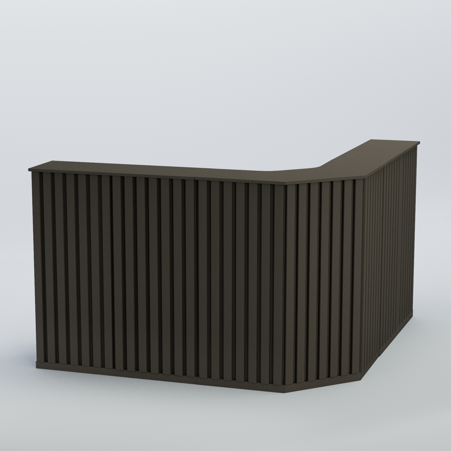 Ресепшен угловой большой серии ПРИЛИВ №5 Черный