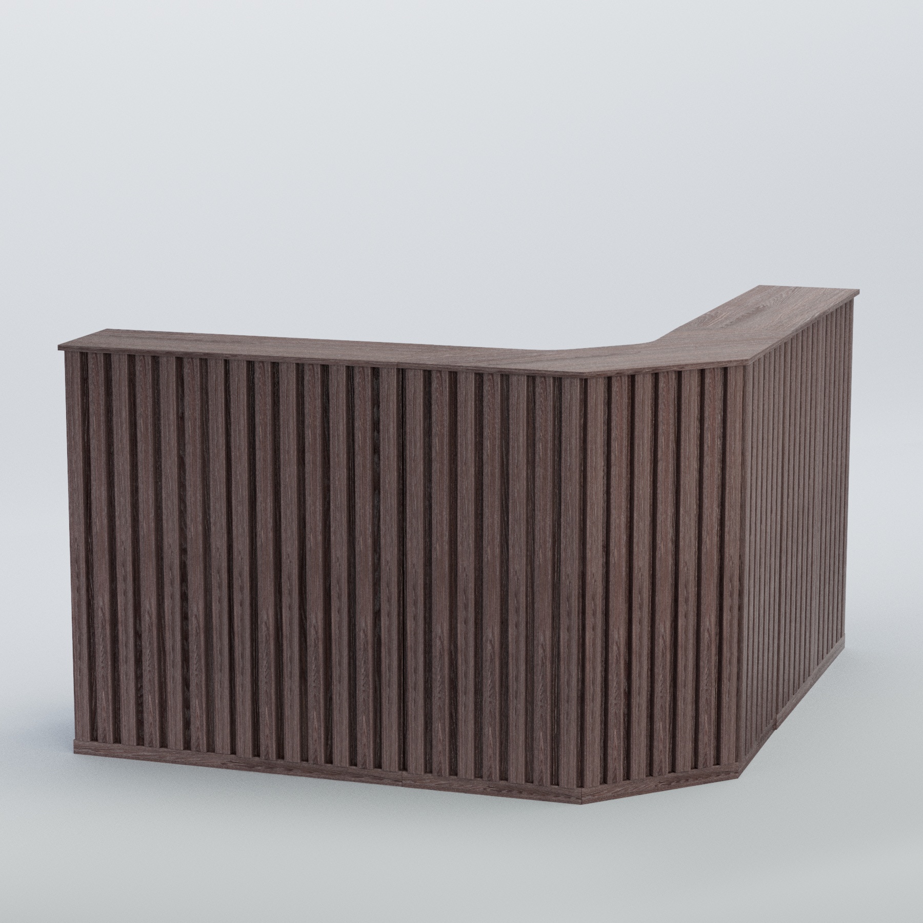 Ресепшен угловой большой серии ПРИЛИВ №5 Ясень Анкор темный