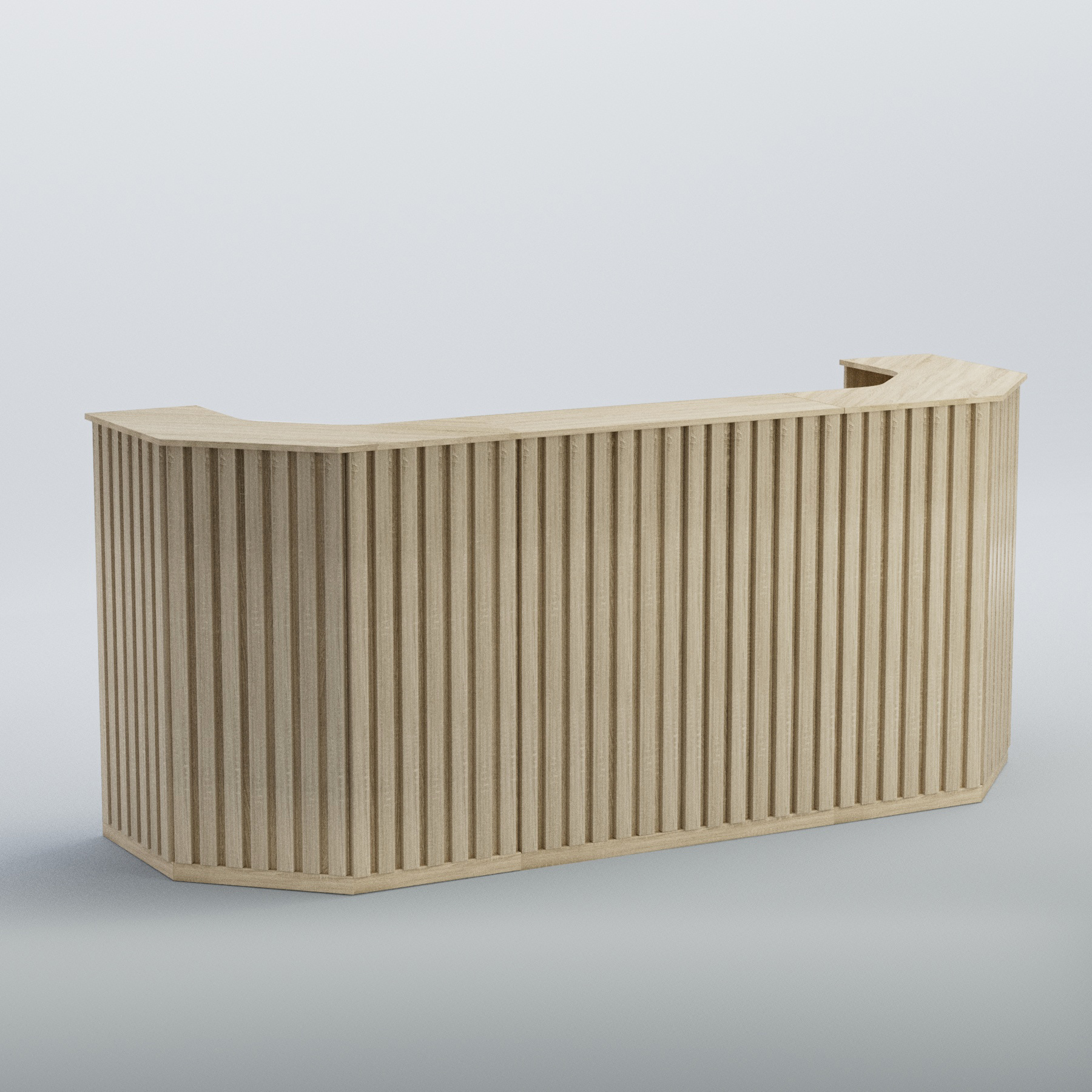 Ресепшен со скошенными углами серии ПРИЛИВ №6 Дуб сонома