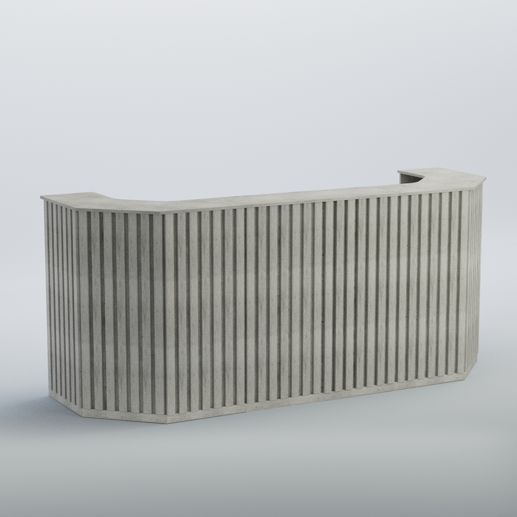 Ресепшен со скошенными углами серии ПРИЛИВ №6 Метрополитан Грей