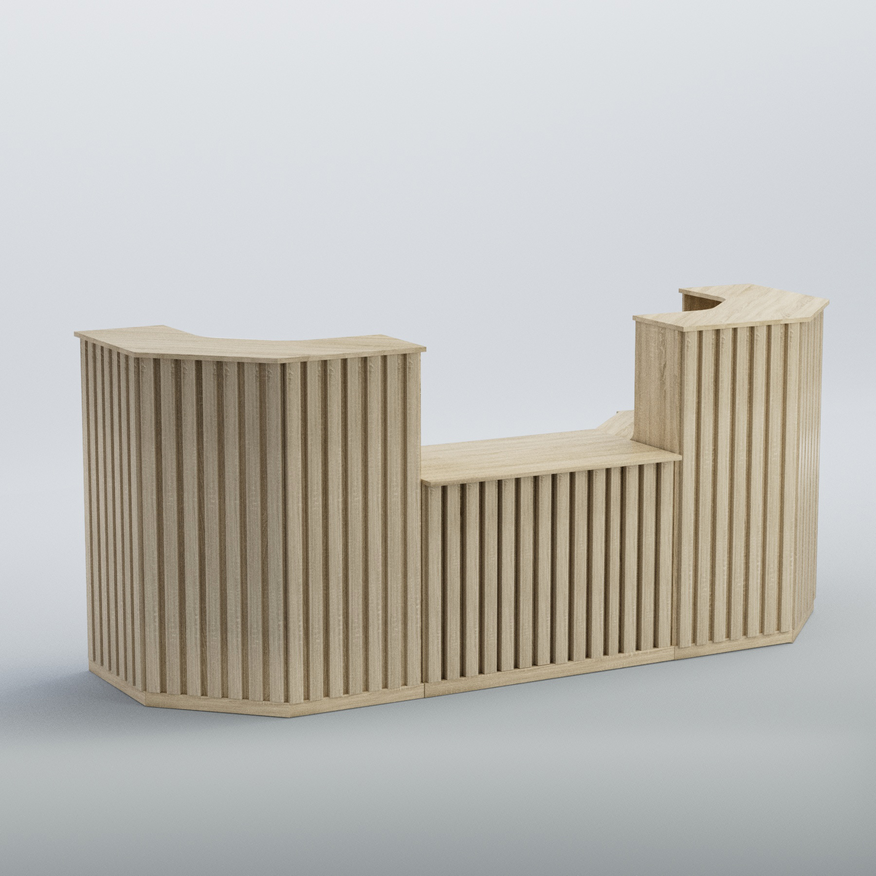 Ресепшен со столом выдачи серии ПРИЛИВ №7 Дуб сонома