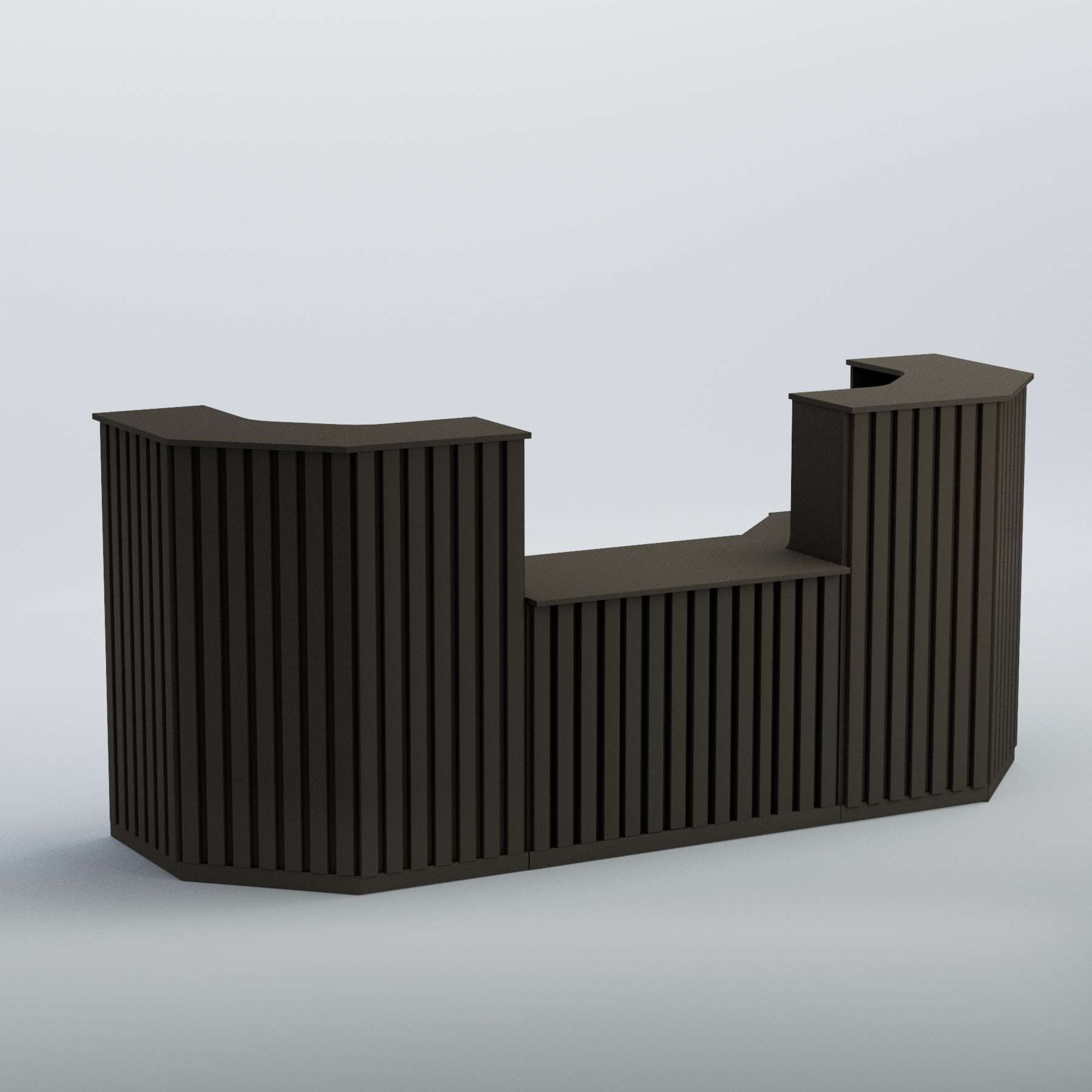 Ресепшен со столом выдачи серии ПРИЛИВ №7 Черный