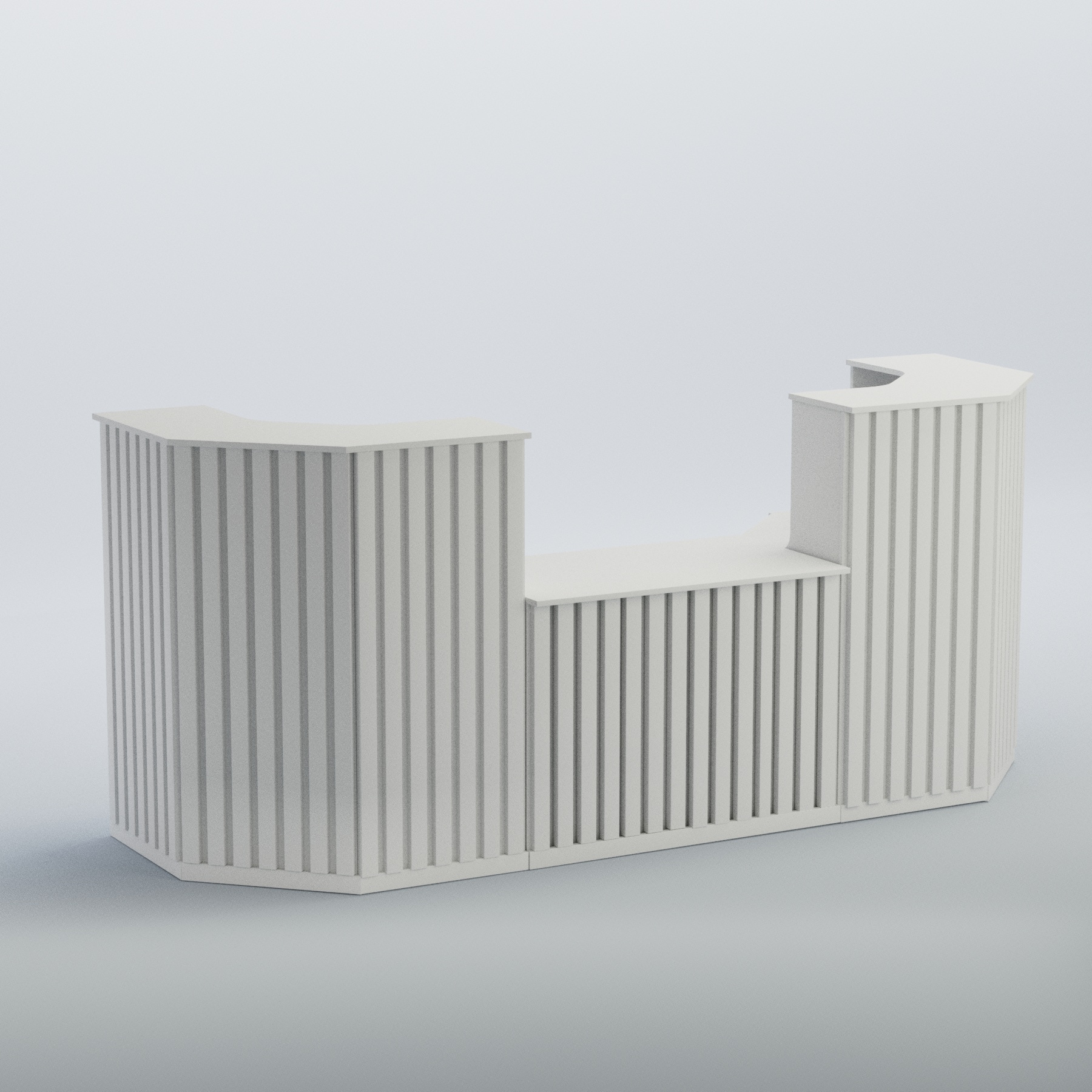 Ресепшен со столом выдачи серии ПРИЛИВ №7 Белый