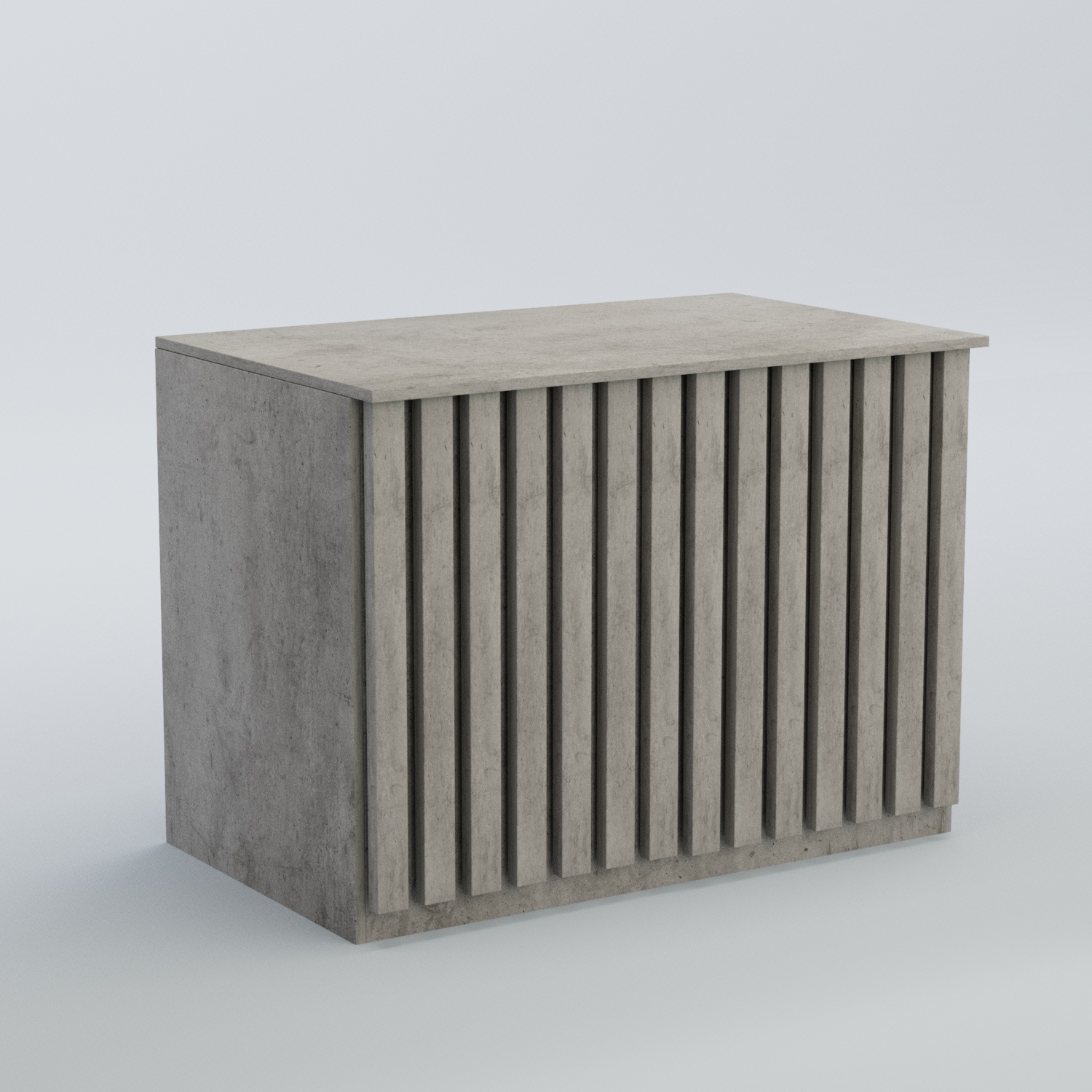 Ресепшен - стол широкий серии ПРИЛИВ №8 Бетон Чикаго светло-серый F186 ST9