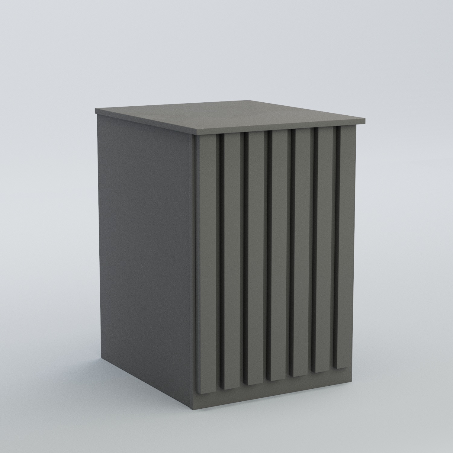 Ресепшен - стол узкий серии ПРИЛИВ №9 Темно-Серый