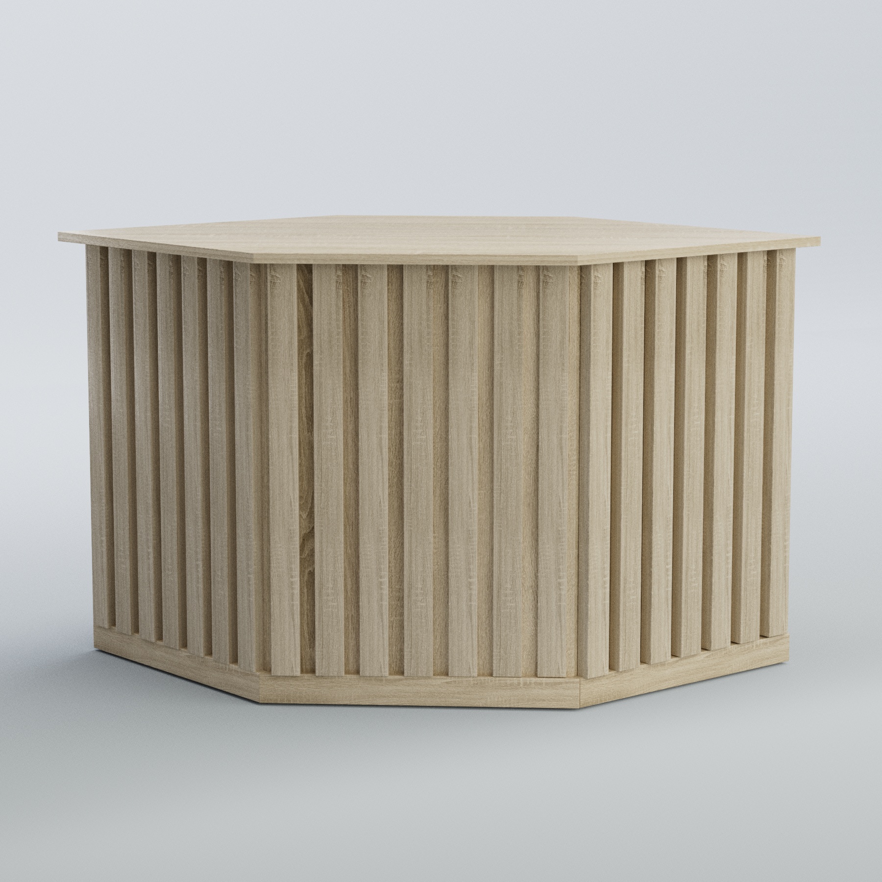 Ресепшен - стол угловой серии ПРИЛИВ №10 Дуб сонома