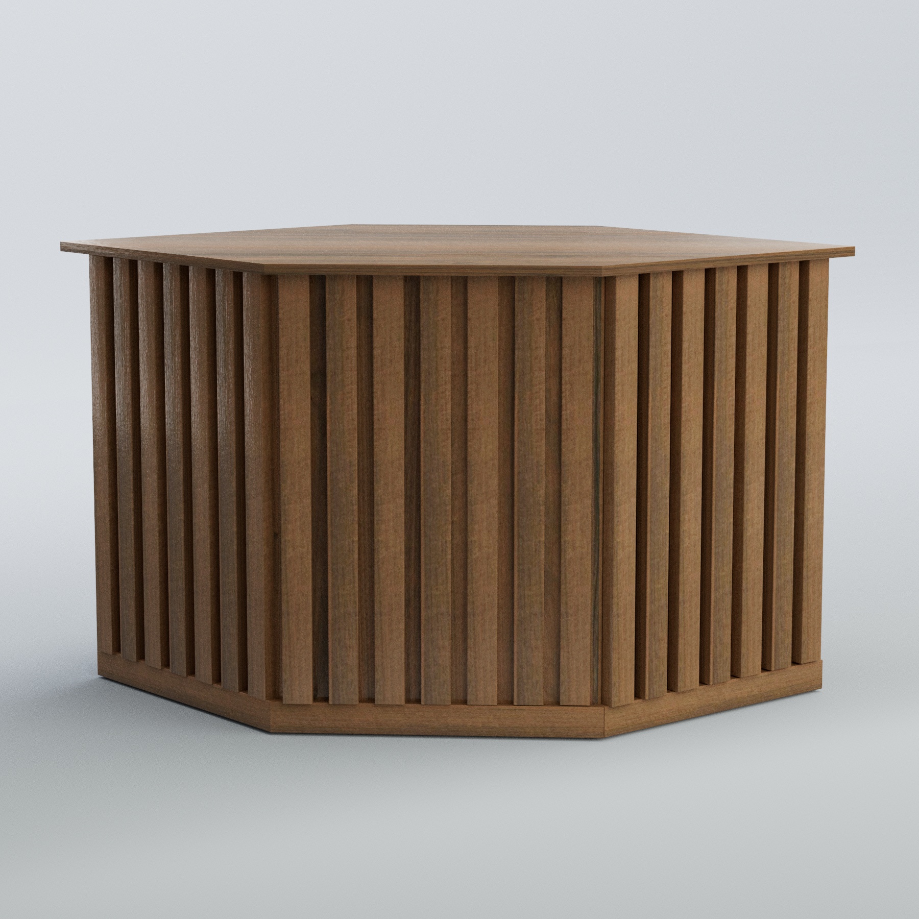 Ресепшен - стол угловой серии ПРИЛИВ №10 Орех