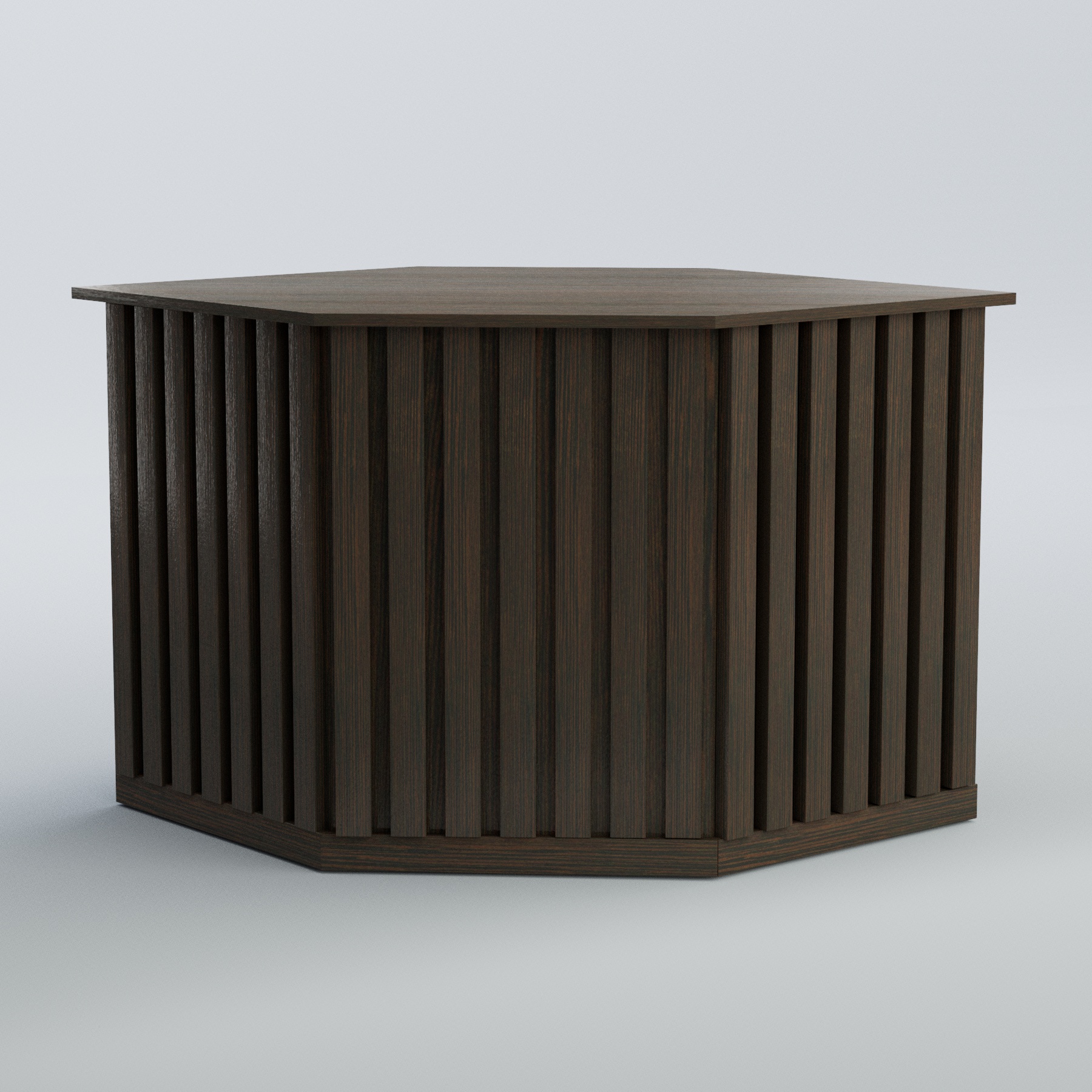 Ресепшен - стол угловой серии ПРИЛИВ №10 Дуб Венге