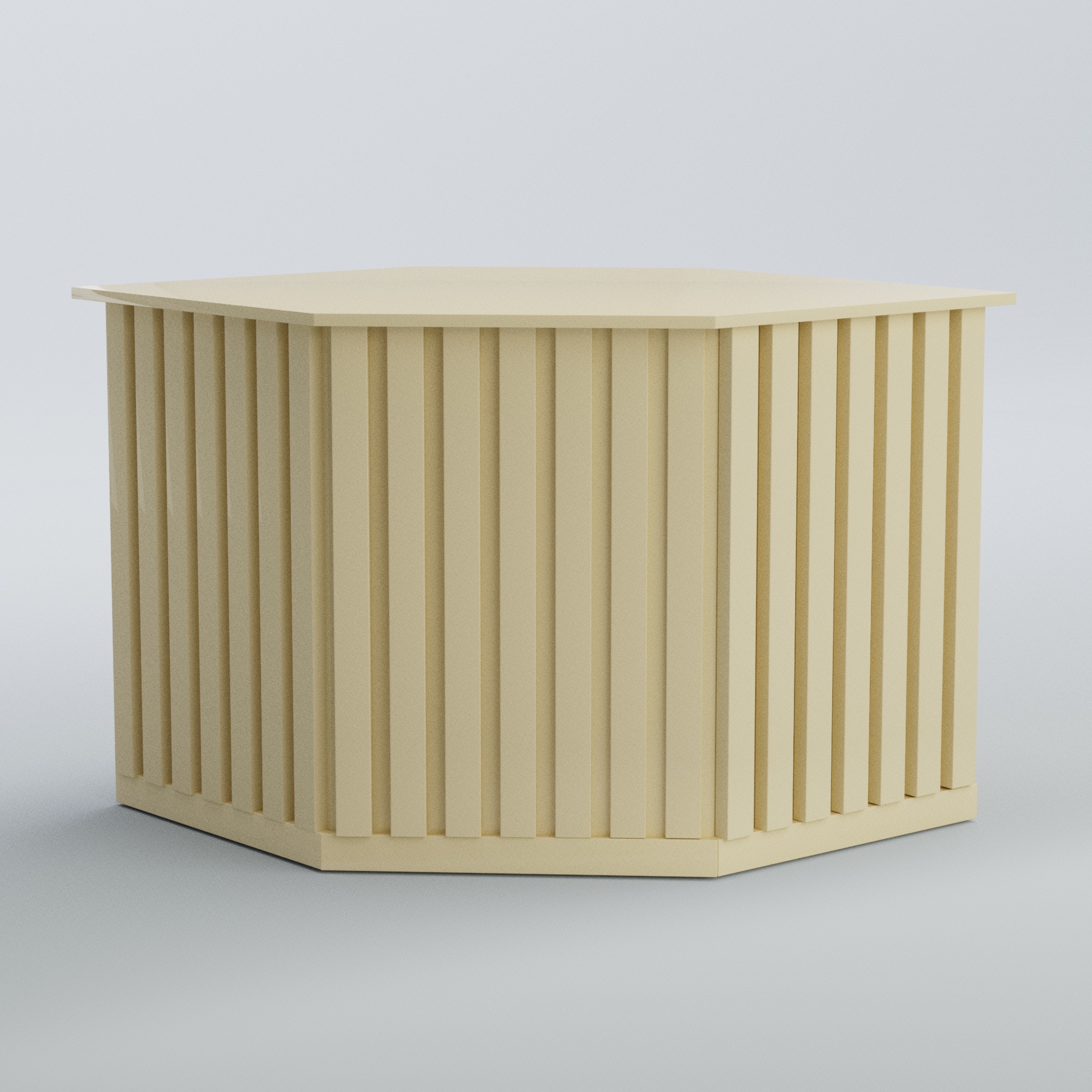 Ресепшен - стол угловой серии ПРИЛИВ №10 Крем Вайс