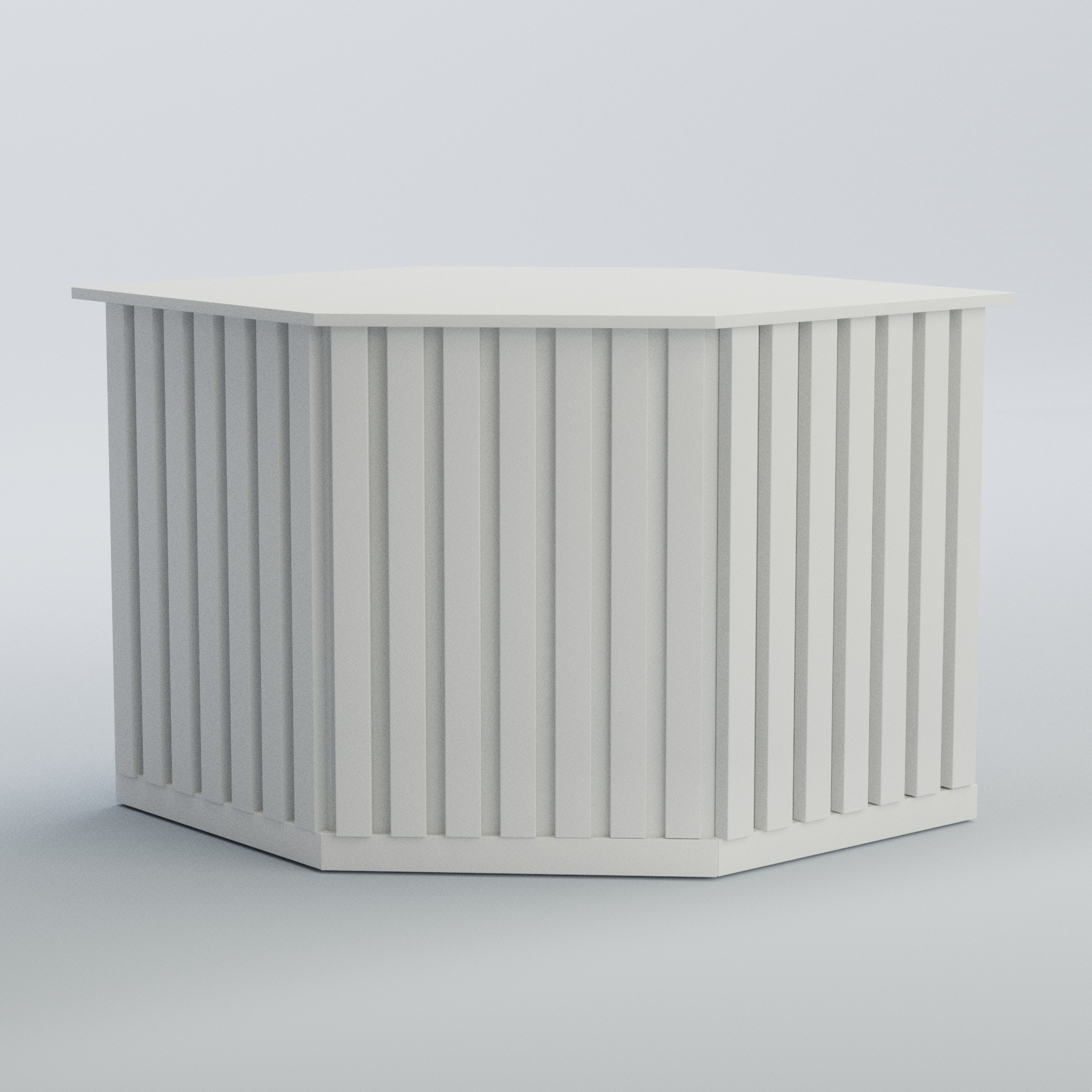 Ресепшен - стол угловой серии ПРИЛИВ №10 Белый