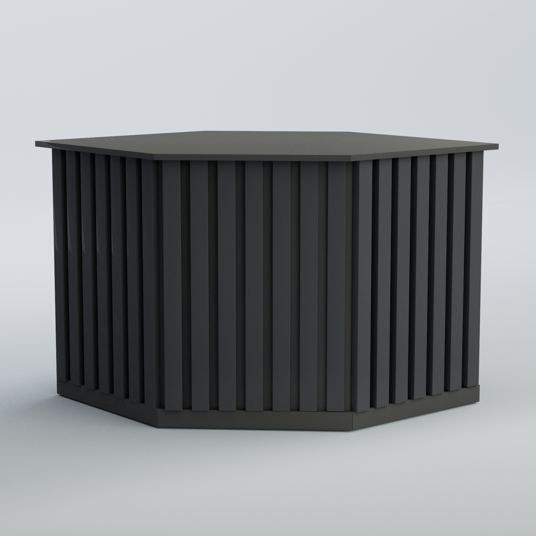 Ресепшен - стол угловой серии ПРИЛИВ №10 Антрацит