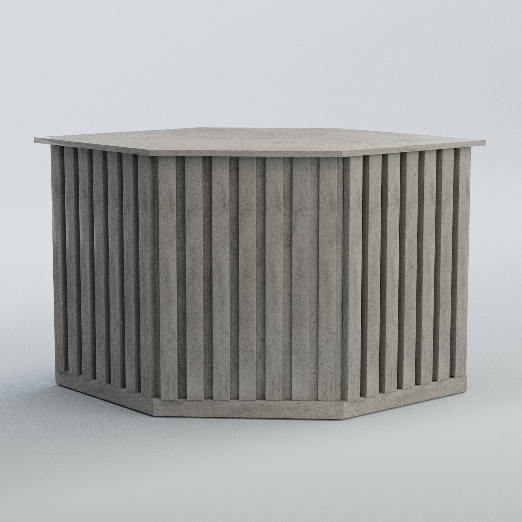 Ресепшен - стол угловой серии ПРИЛИВ №10 Бетон Чикаго светло-серый F186 ST9