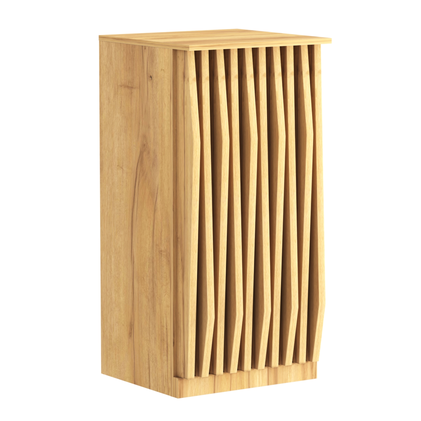 Торговый стол-прилавок квадратный для выдачи товара с планками серии ОРНАМЕНТ №21 Дуб Золотистый