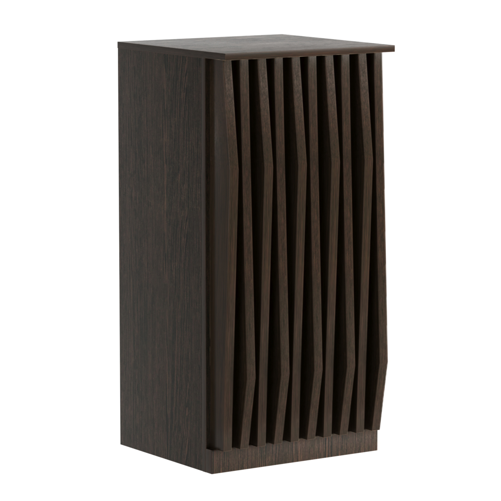 Торговый стол-прилавок квадратный для выдачи товара с планками серии ОРНАМЕНТ №21 Дуб Венге