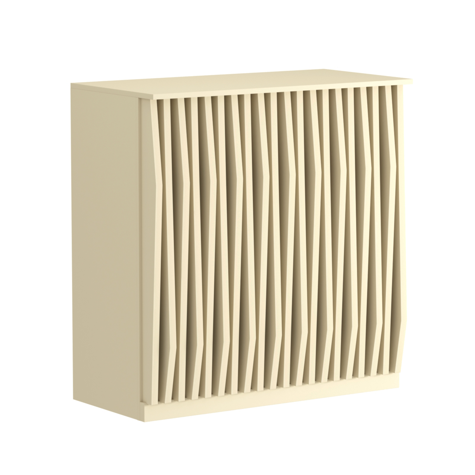 Торговый стол-прилавок широкий с планками серии ОРНАМЕНТ №20 Крем Вайс