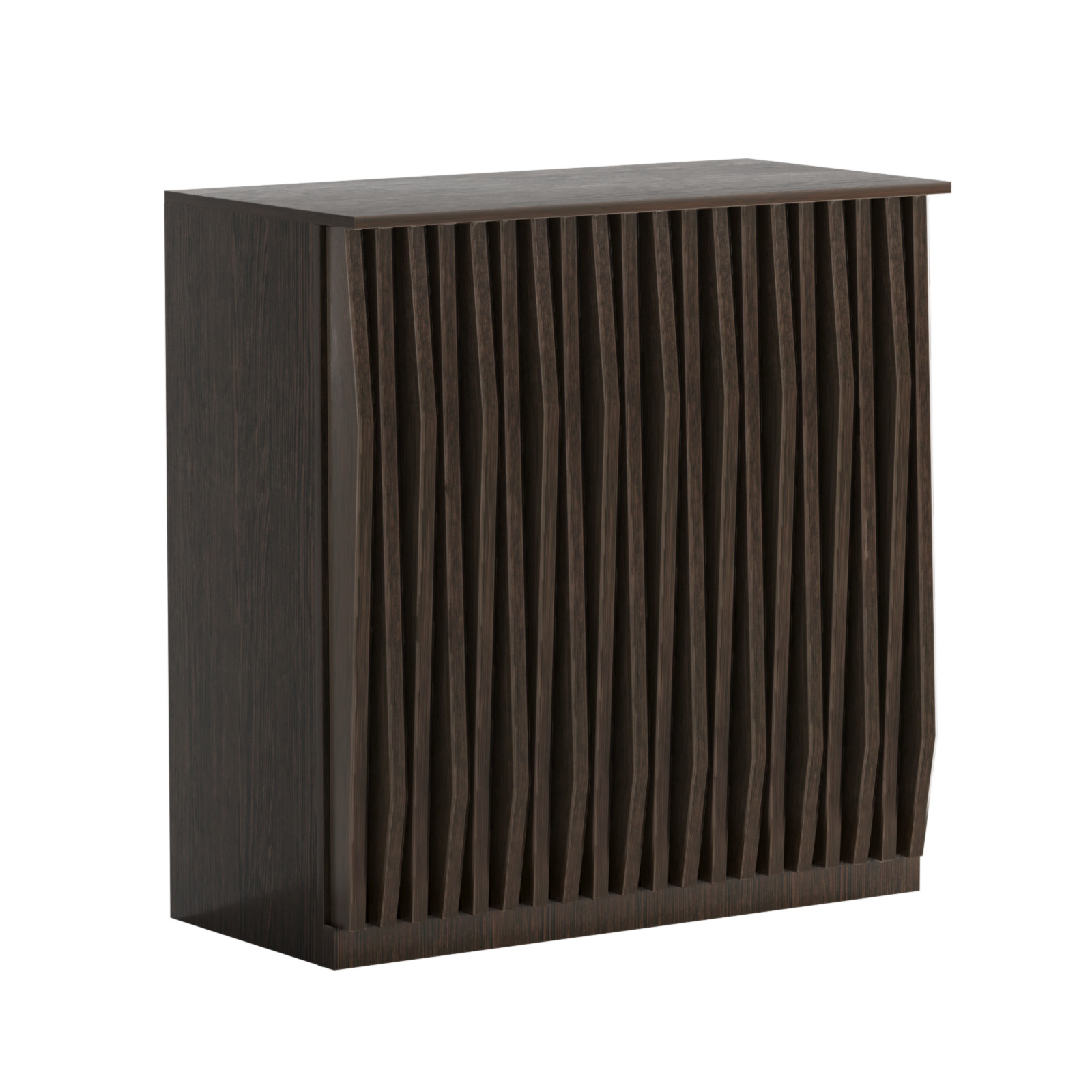 Торговый стол-прилавок широкий с планками серии ОРНАМЕНТ №20 Дуб Венге