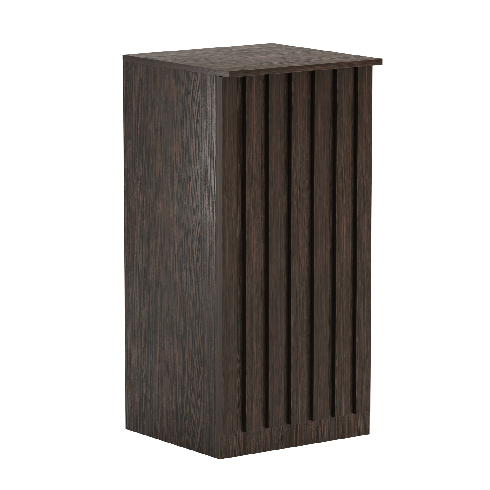 Торговый стол-прилавок квадратный для выдачи товара с планками серии ПРИЛИВ №21 Дуб Венге