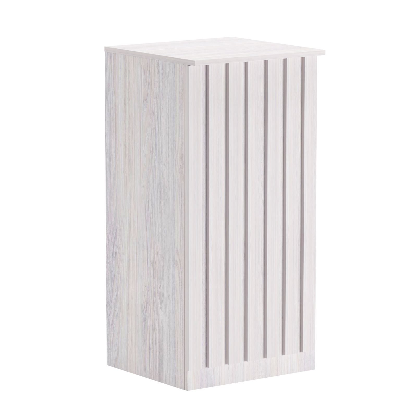 Торговый стол-прилавок квадратный для выдачи товара с планками серии ПРИЛИВ №21 Ясень Анкор светлый