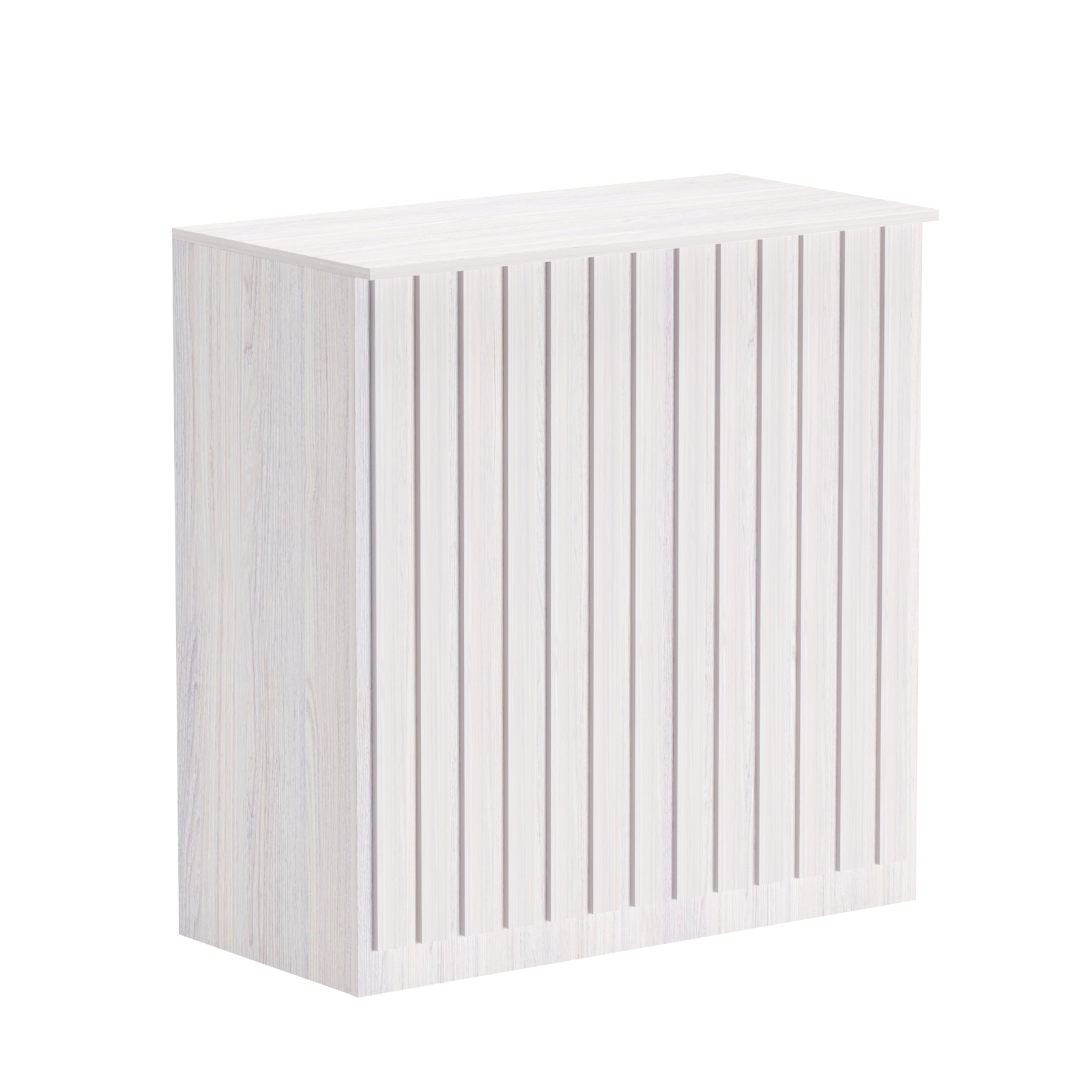 Торговый стол-прилавок широкий с планками серии ПРИЛИВ №20 Ясень Анкор светлый