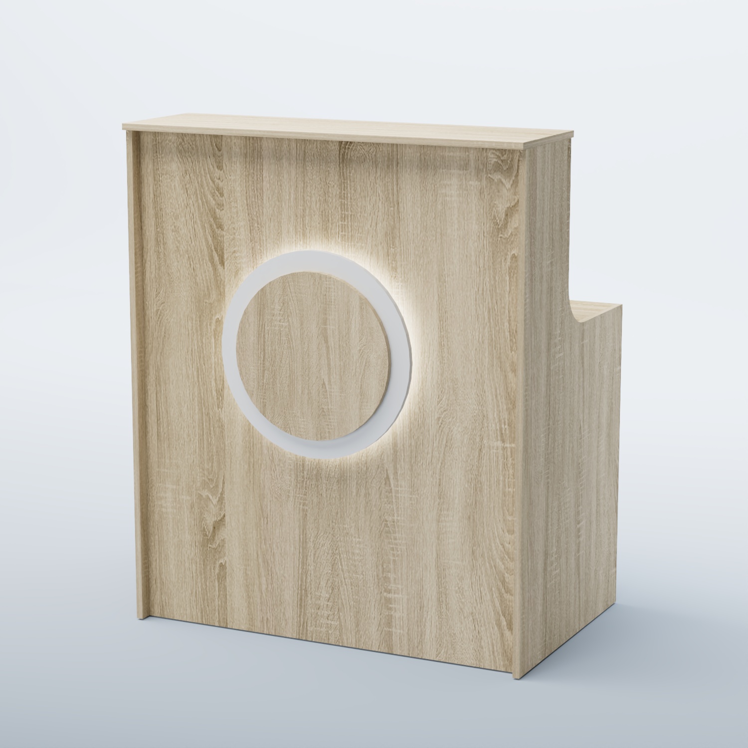 Ресепшен прямоугольный КРУГ №1 Дуб сонома