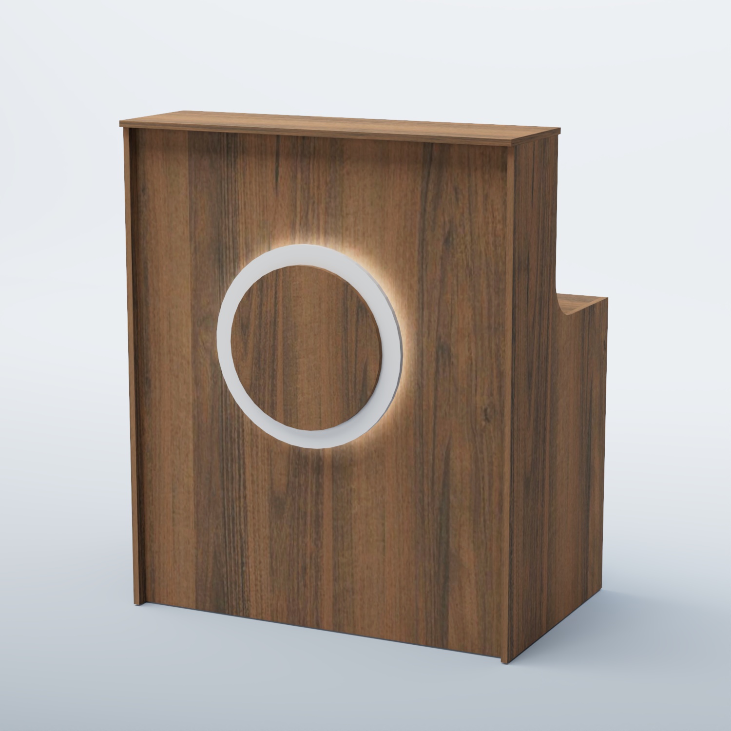 Ресепшен прямоугольный КРУГ №1 Орех