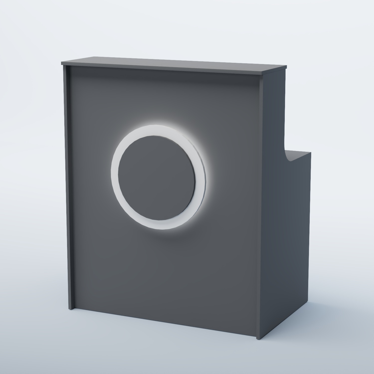 Ресепшен прямоугольный КРУГ №1 Темно-Серый