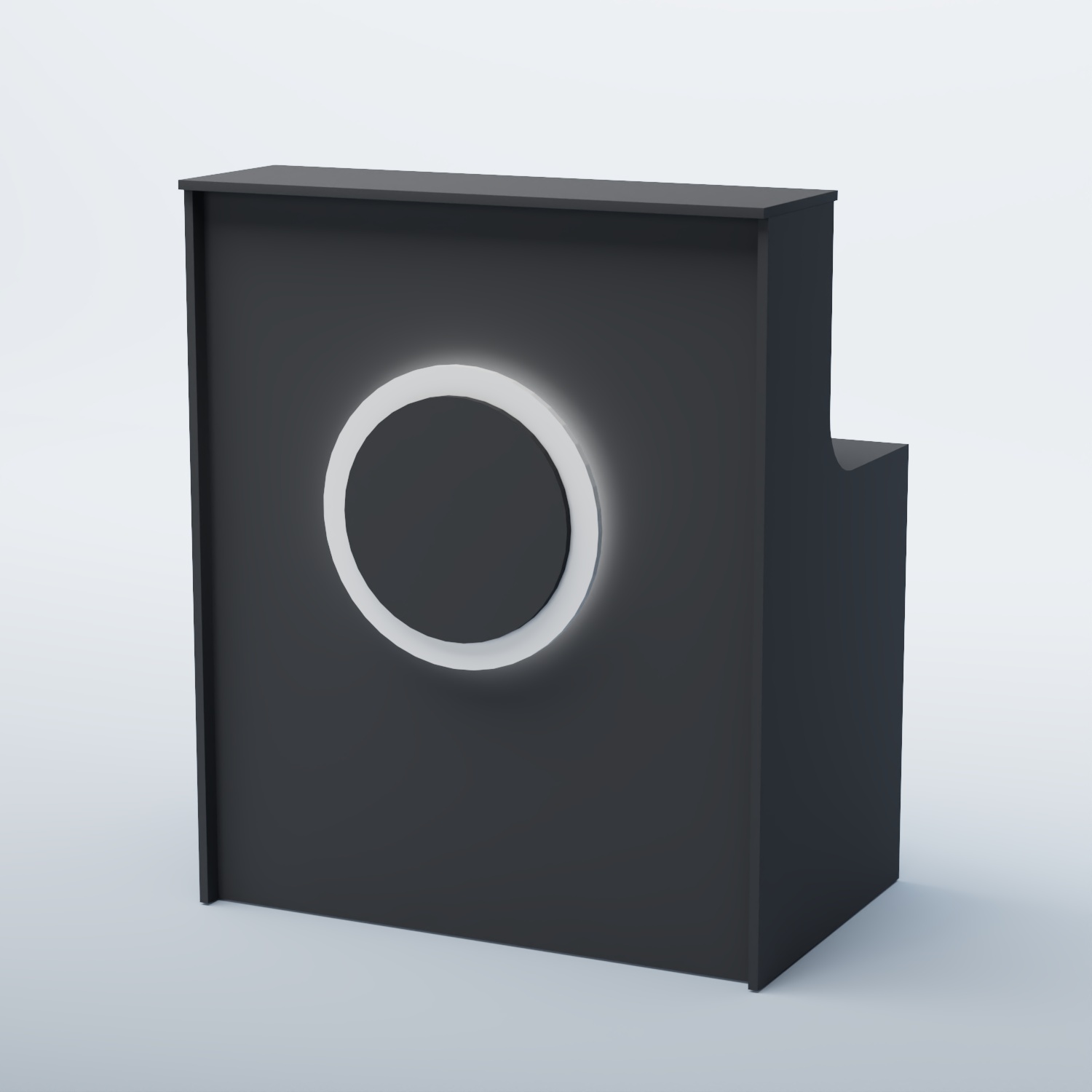 Ресепшен прямоугольный КРУГ №1 Антрацит