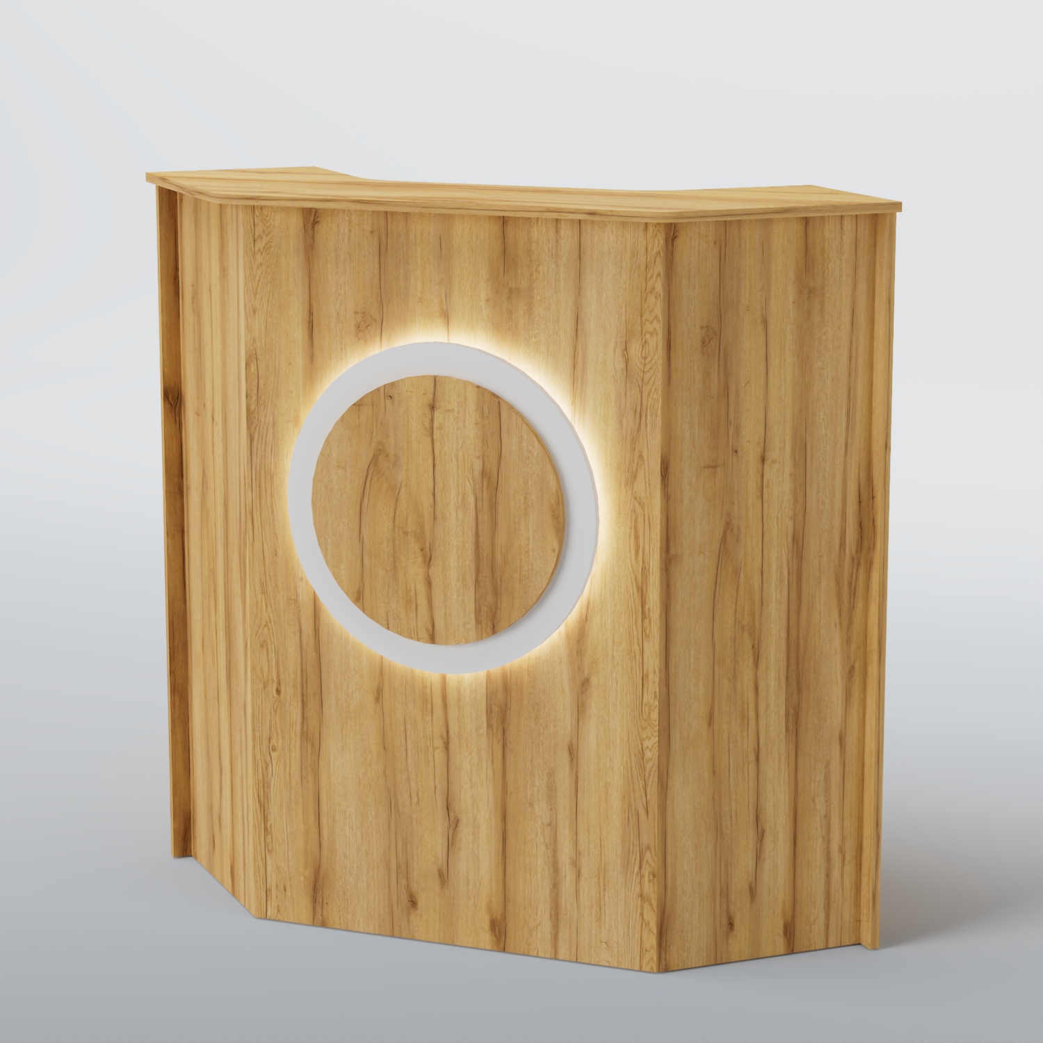 Ресепшен угловой КРУГ №2 Дуб Золотистый