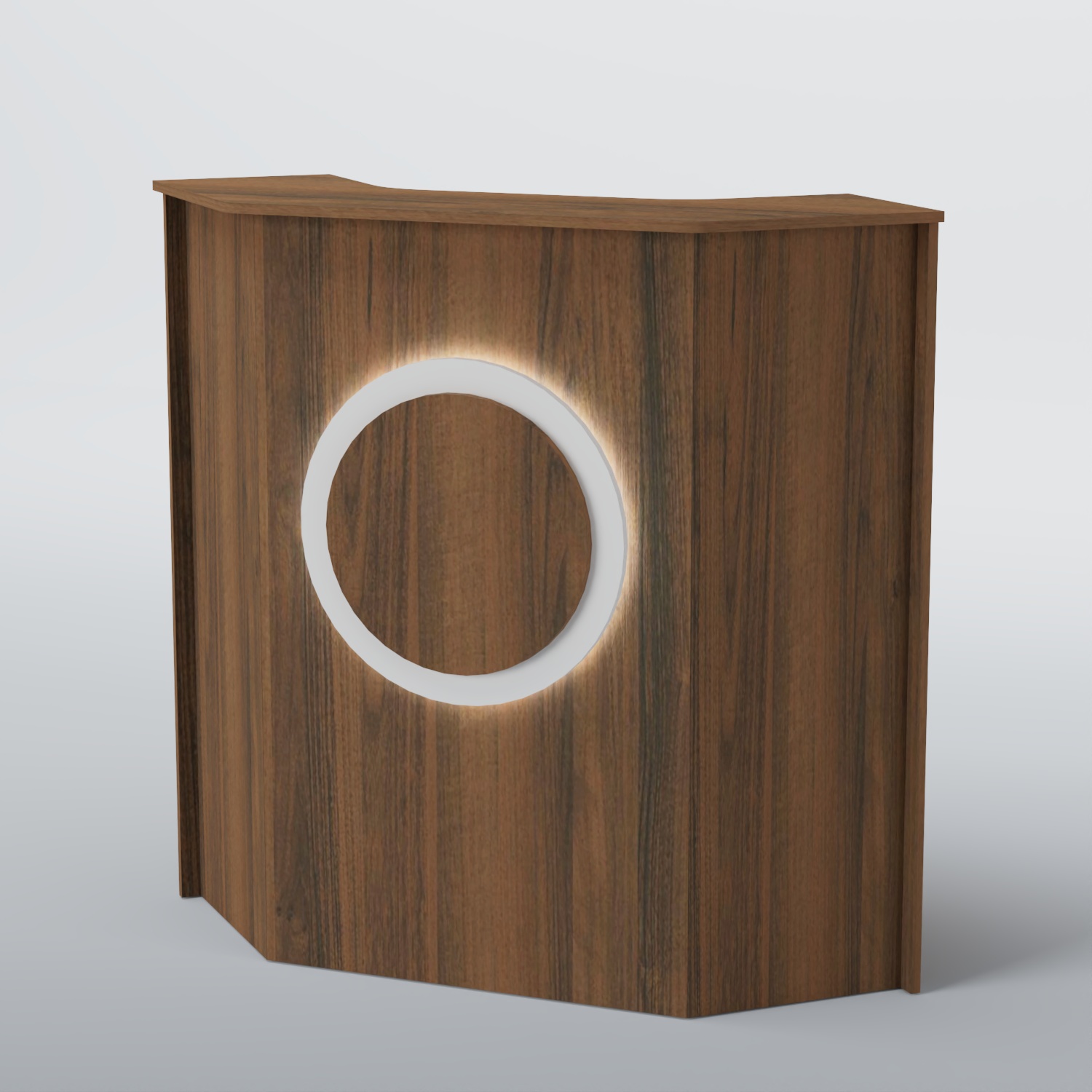 Ресепшен угловой КРУГ №2 Орех