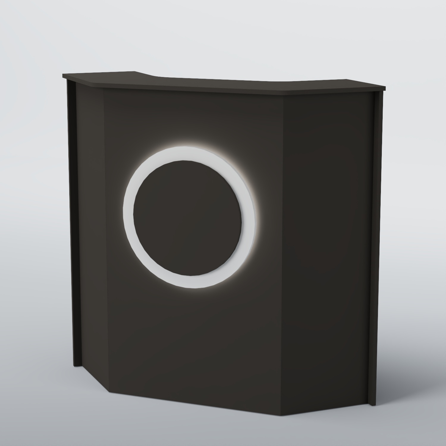 Ресепшен угловой КРУГ №2 Черный