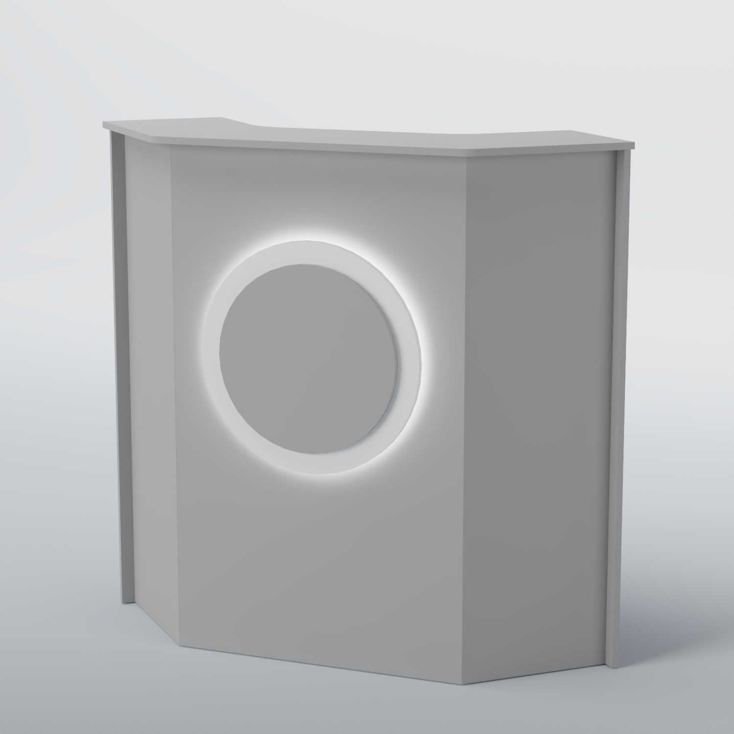 Ресепшен угловой КРУГ №2 Серый