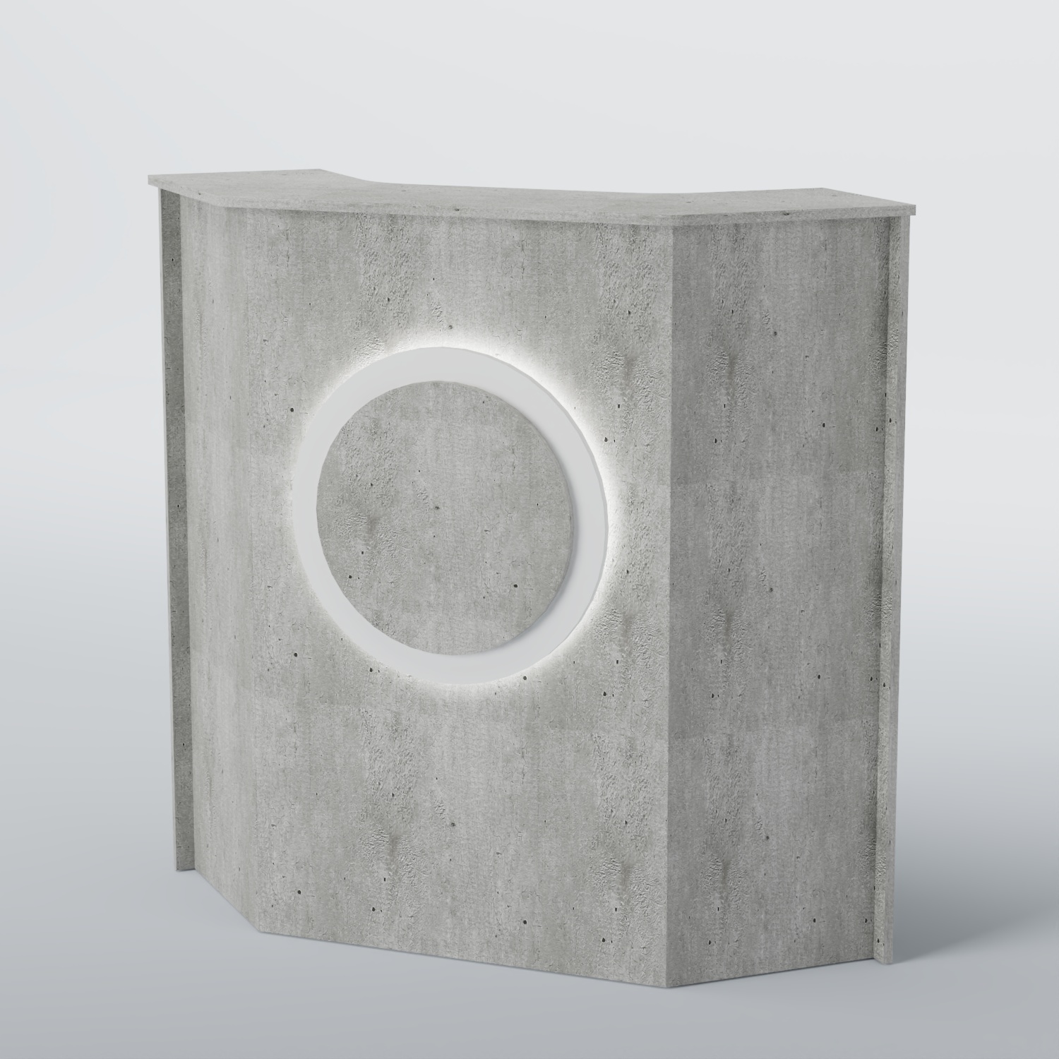 Ресепшен угловой КРУГ №2 Метрополитан Грей