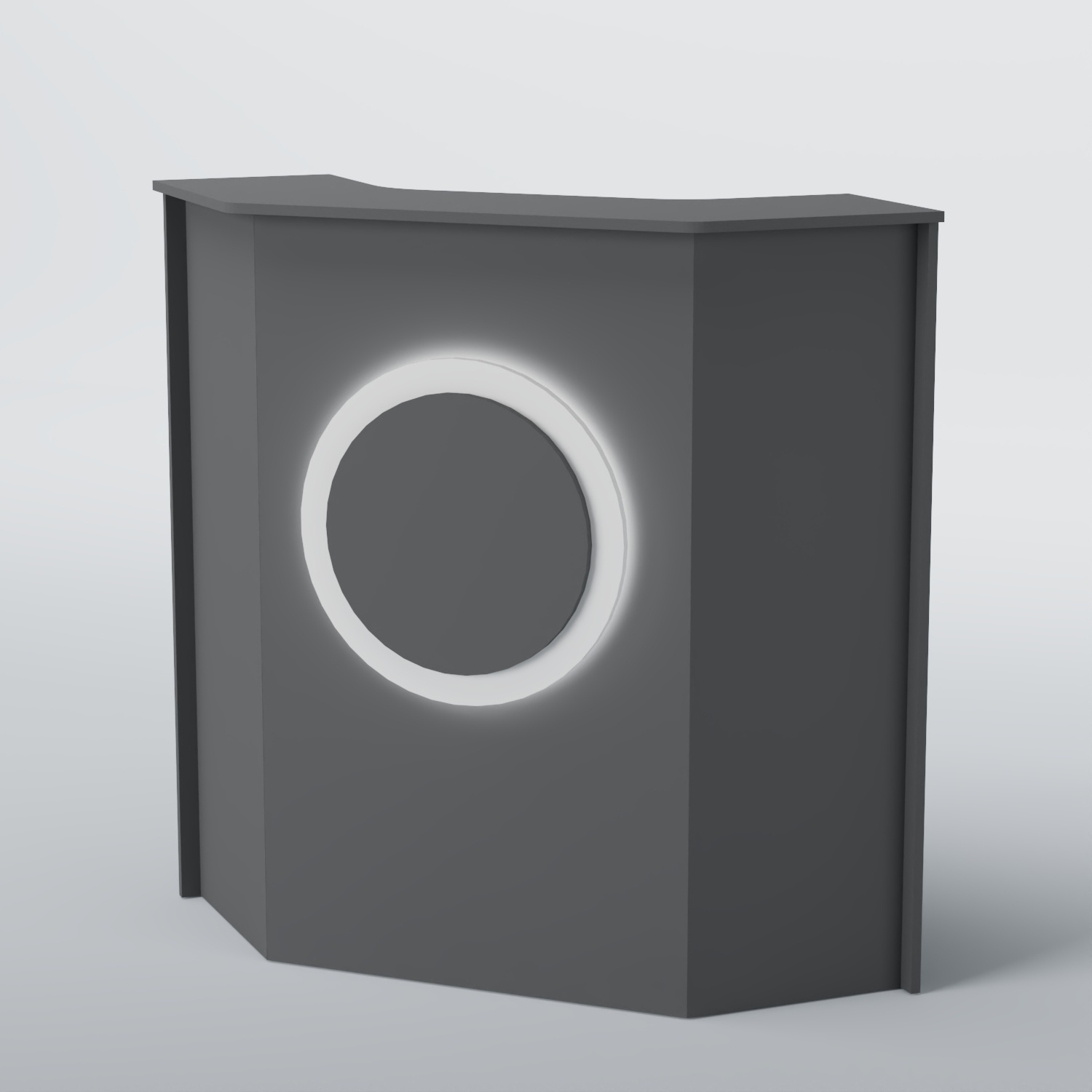 Ресепшен угловой КРУГ №2 Темно-Серый