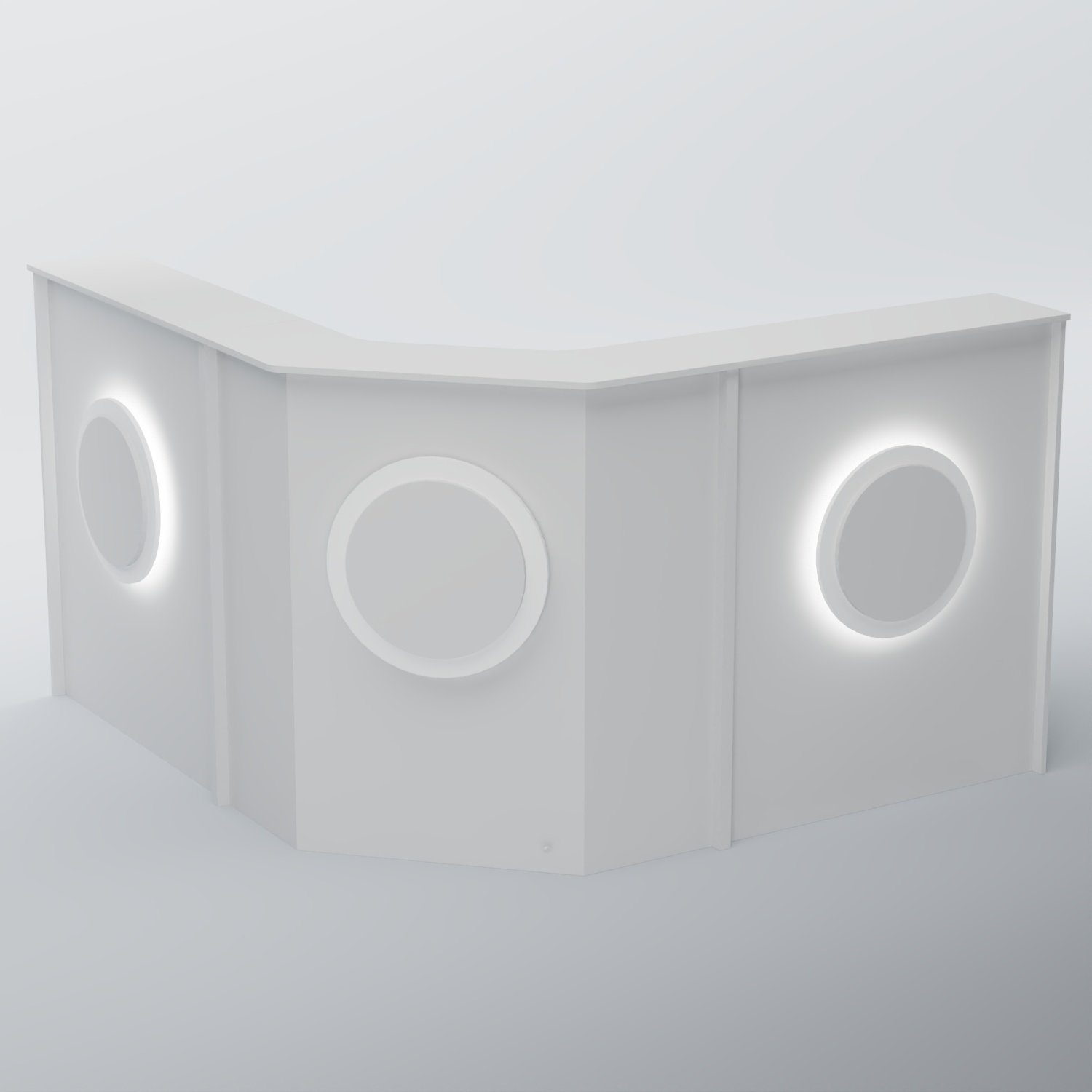 Ресепшен Г-образный КРУГ №3 Белый