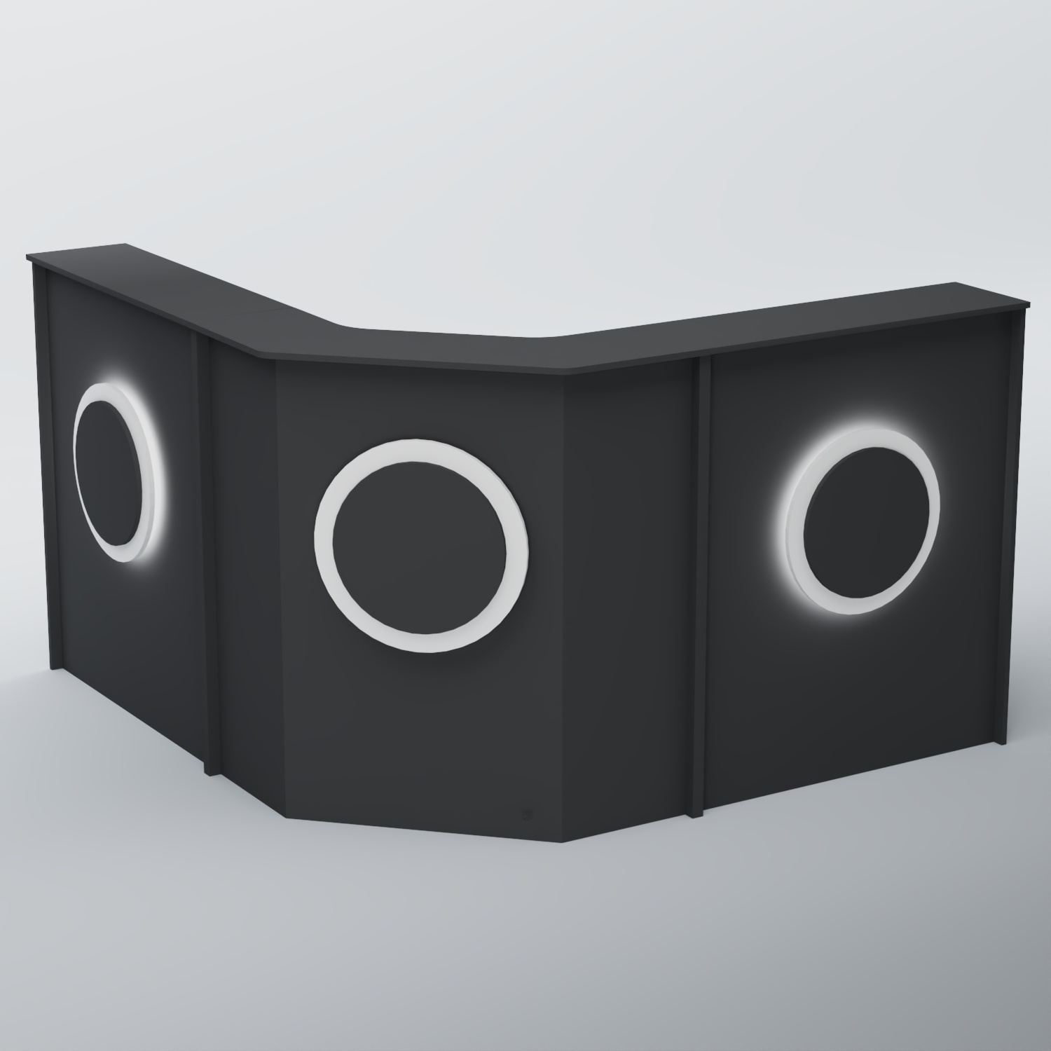 Ресепшен Г-образный КРУГ №3 Антрацит