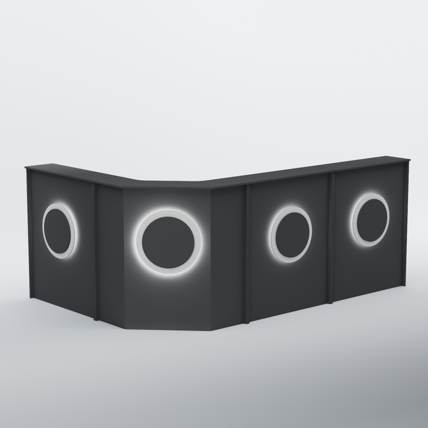 Ресепшен угловой большой КРУГ №4 Антрацит