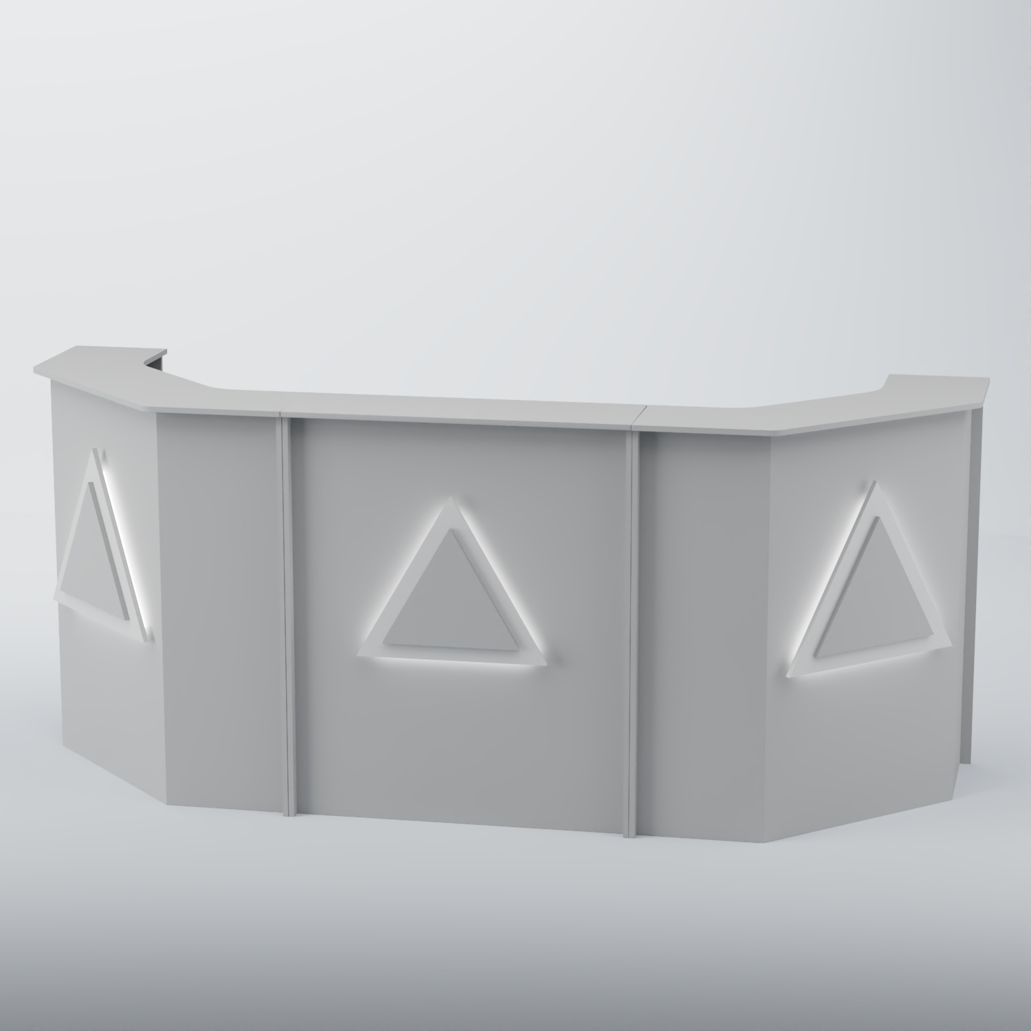 Ресепшен со скошенными углами КРУГ №5 Серый