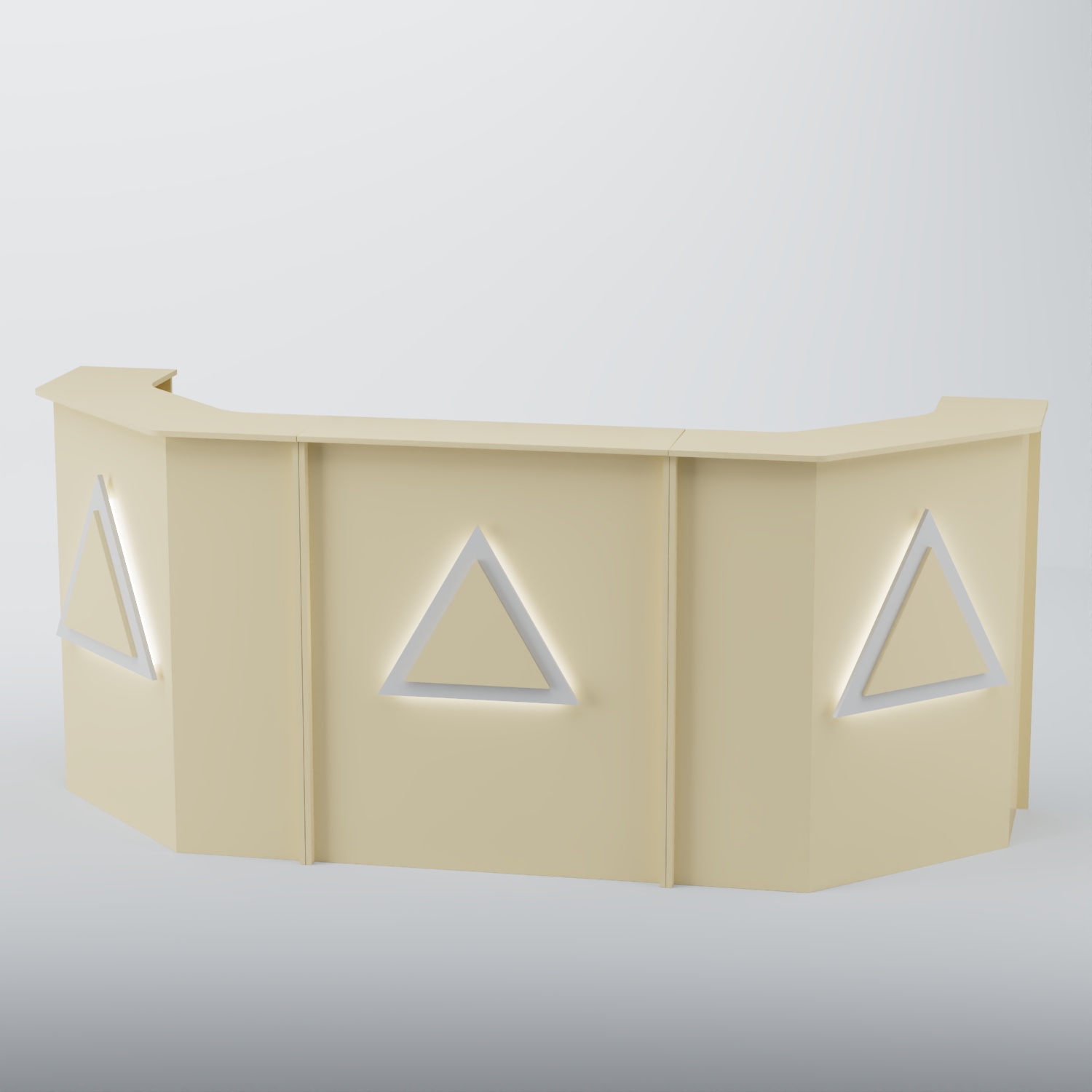 Ресепшен со скошенными углами КРУГ №5 Крем Вайс