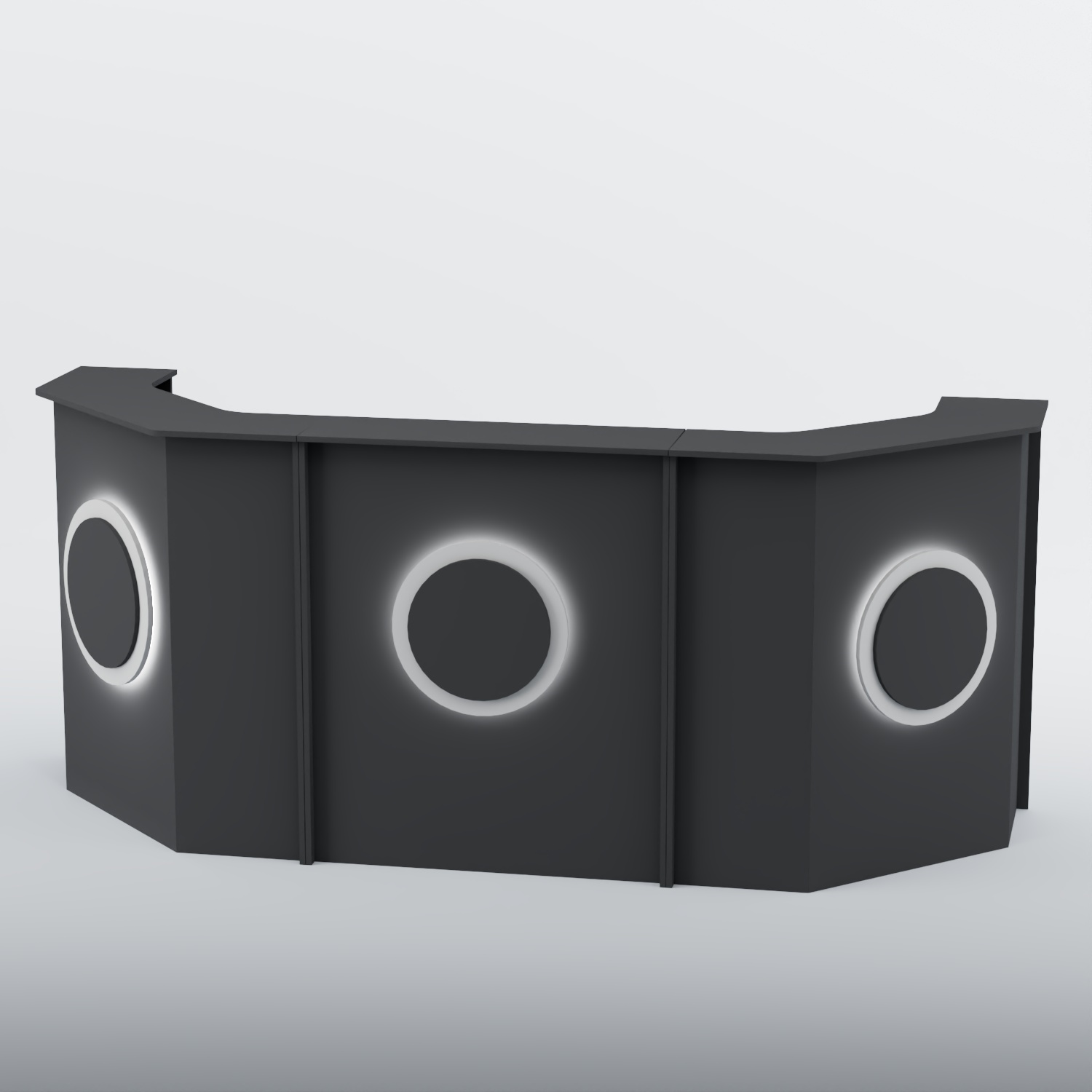 Ресепшен со скошенными углами КРУГ №5 Антрацит