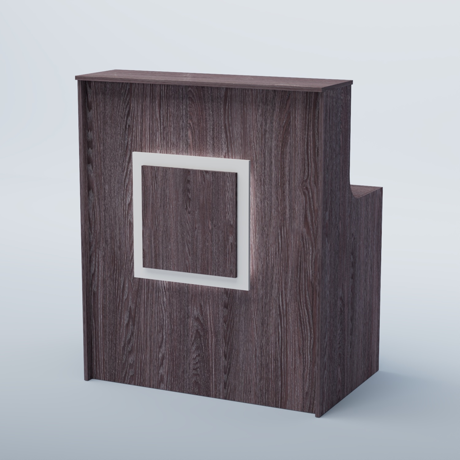 Ресепшен прямоугольный КВАДРАТ №1 Ясень Анкор темный